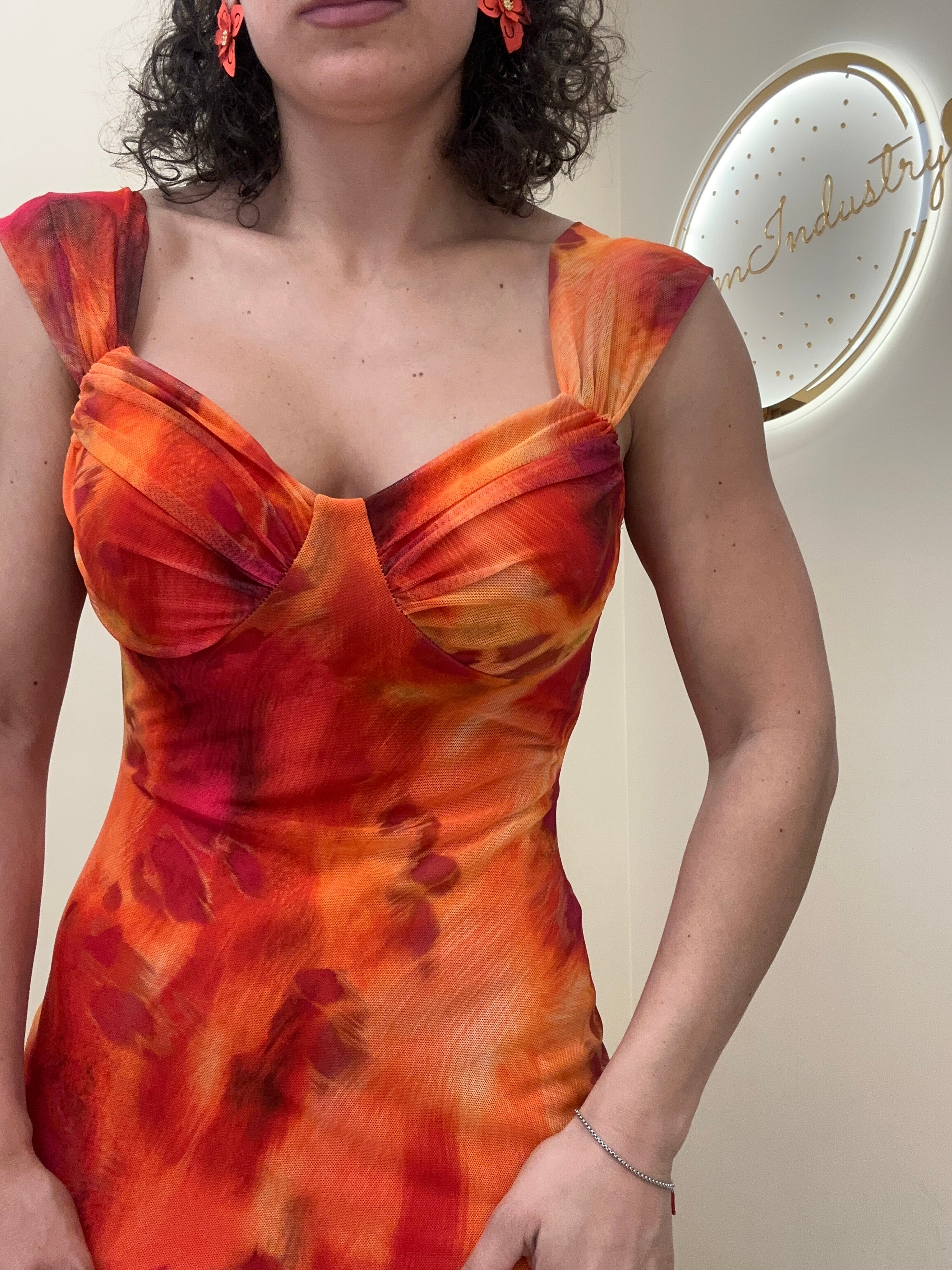 Tubino velato arancio