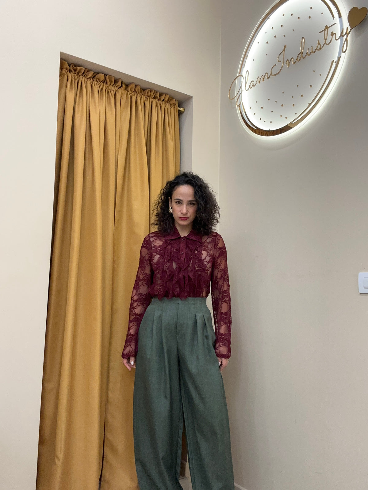 Pantalone palazzo mod Zara VERDE