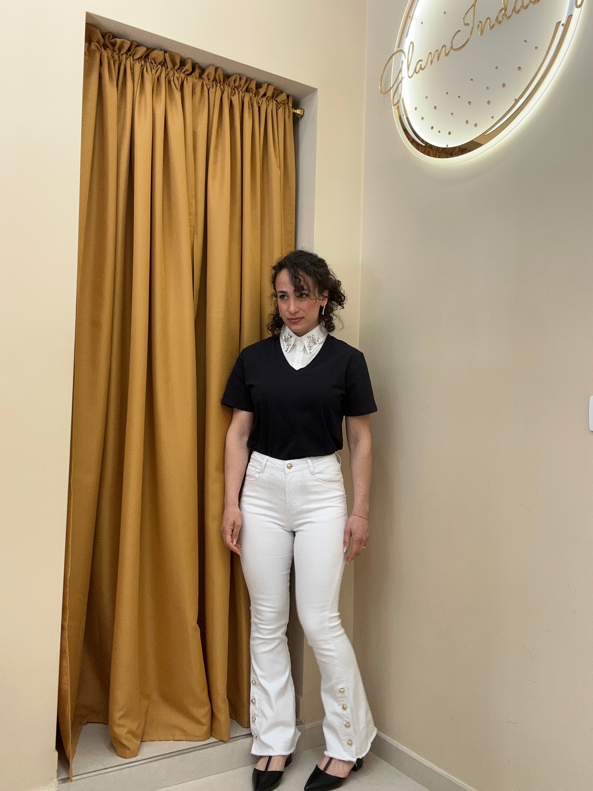 Jeans skinny zampetta white
