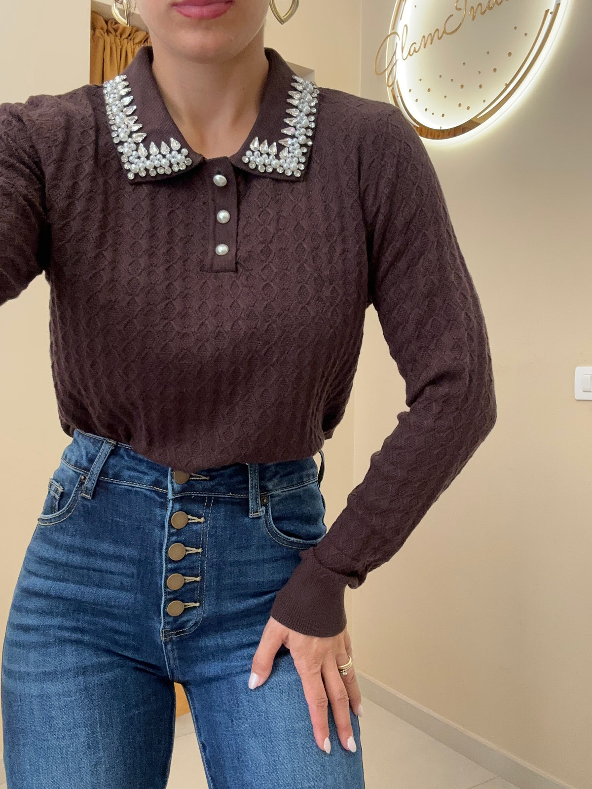 Polo con maxi applicazioni