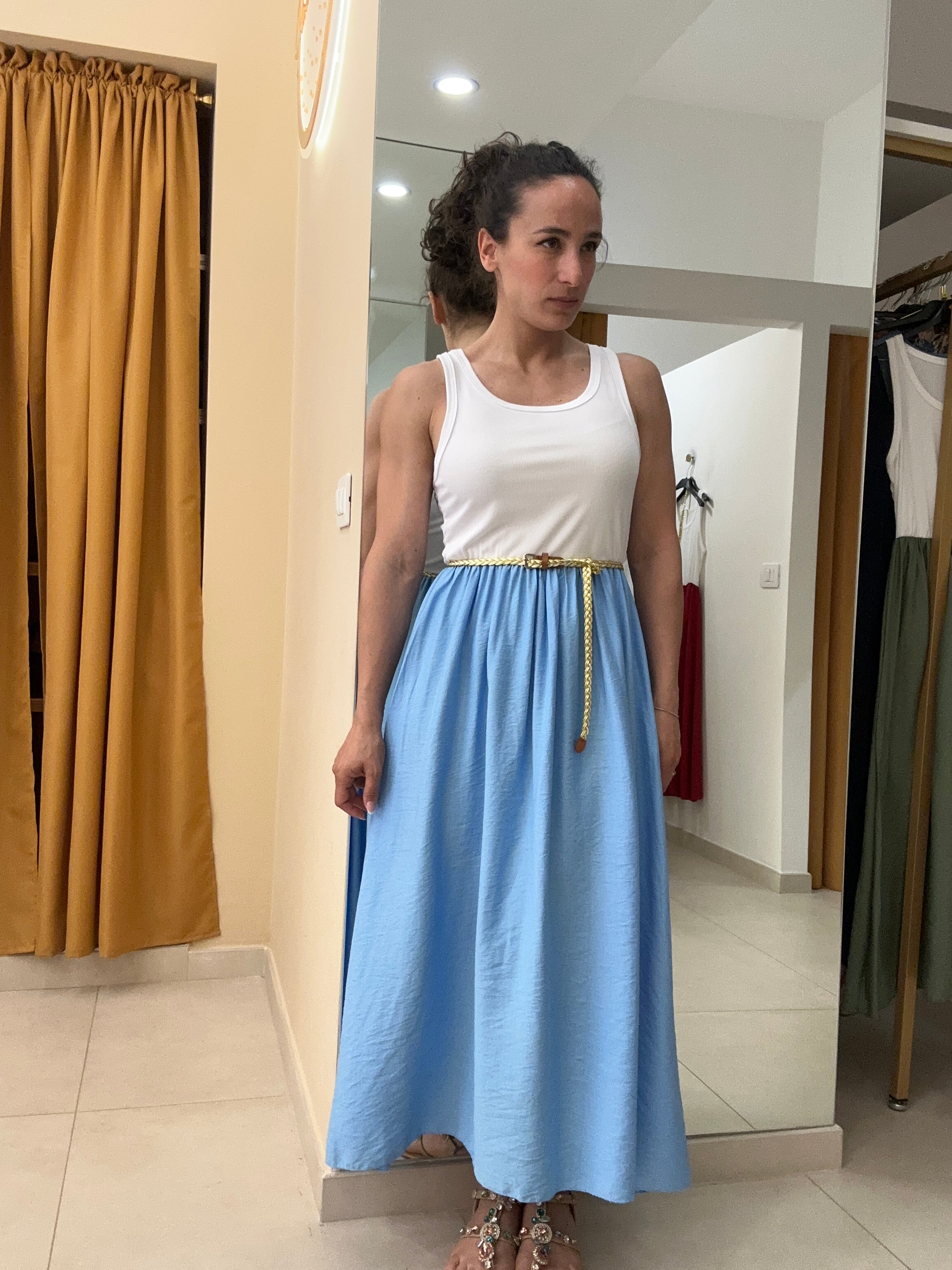 Abito canotta AZZURRO