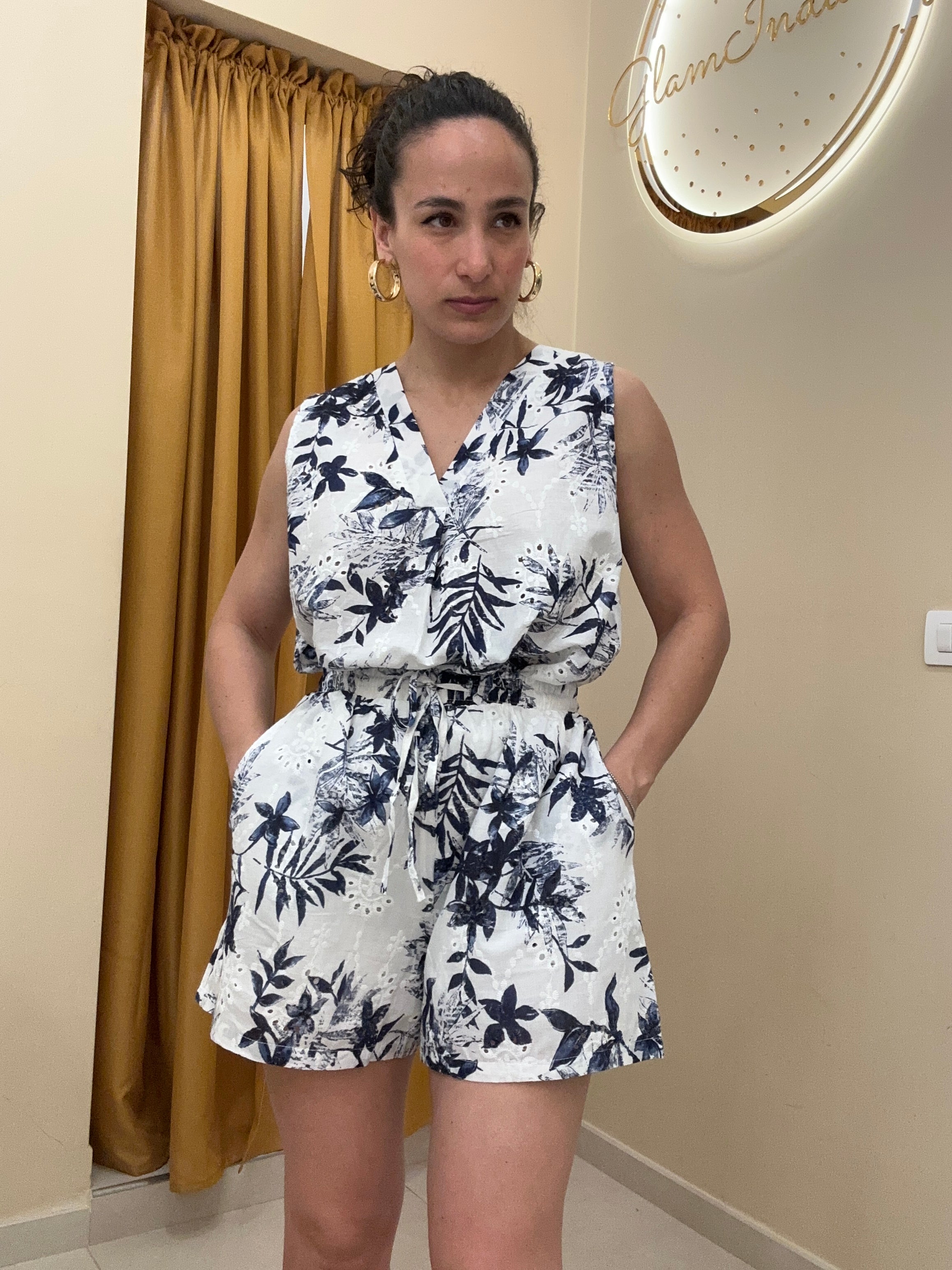 Coordinato comodo merletto BLU