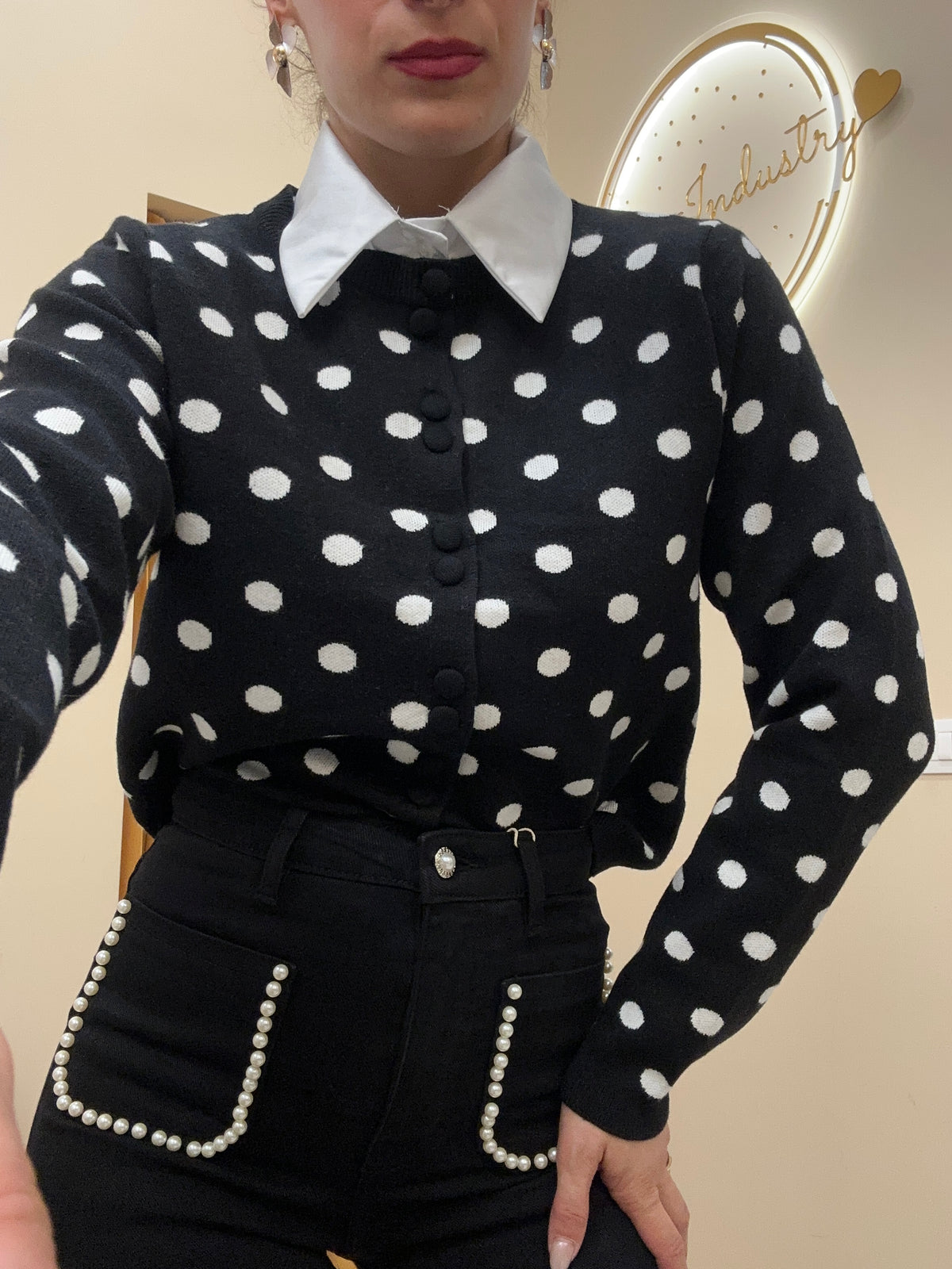 Cardigan pois