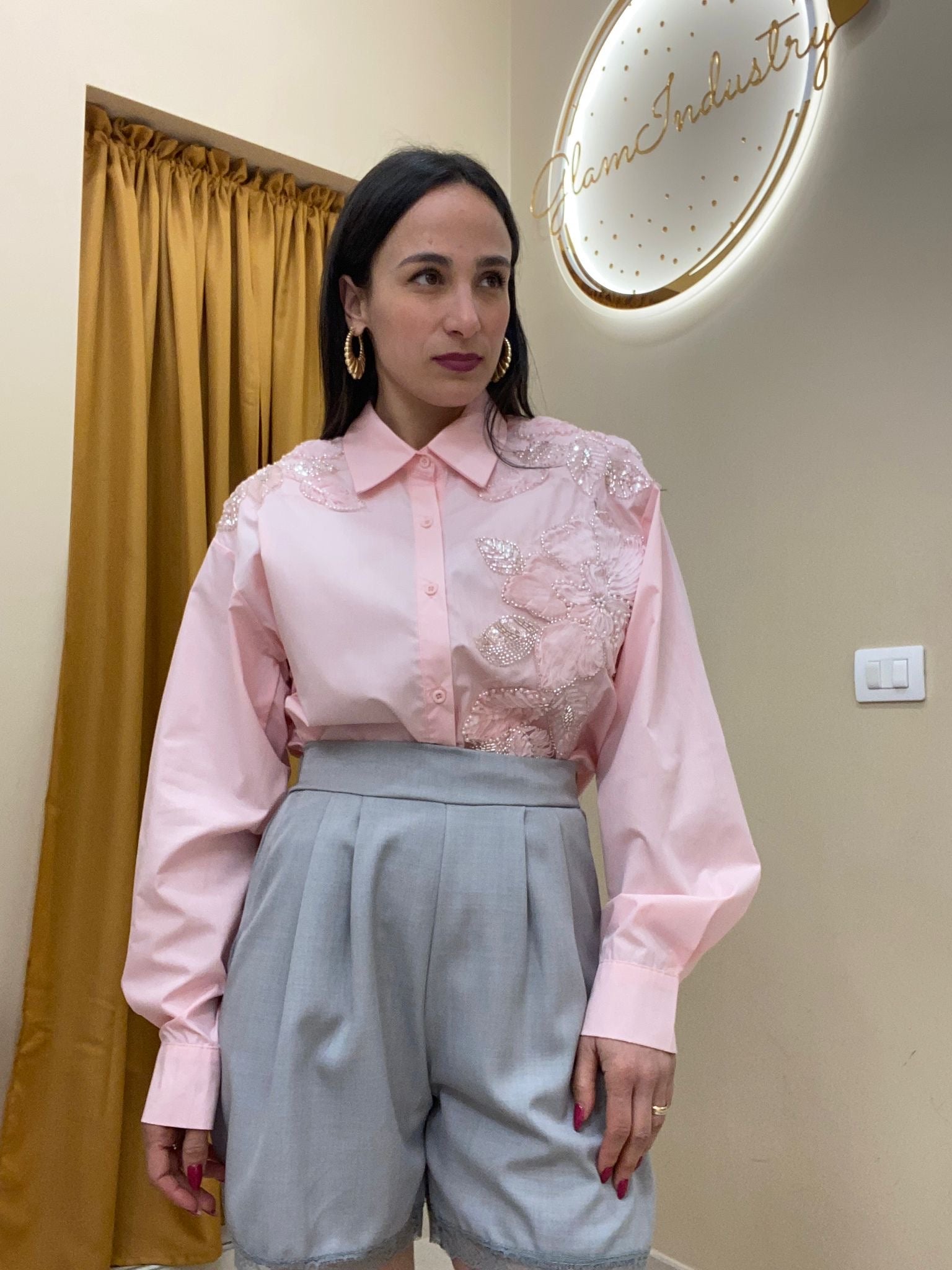 Camicia gardenia rosa