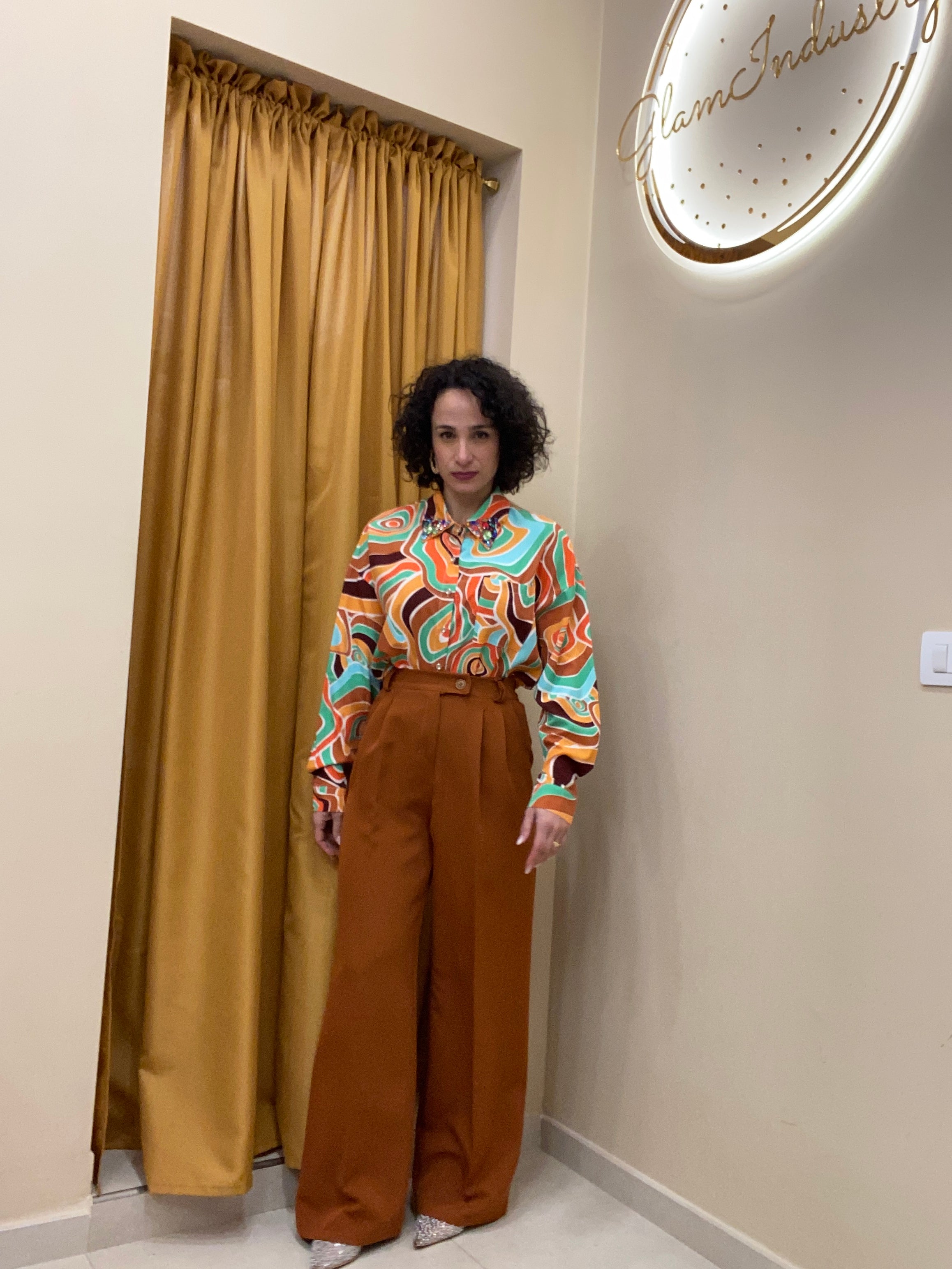 Camicia Arlecchino arancio
