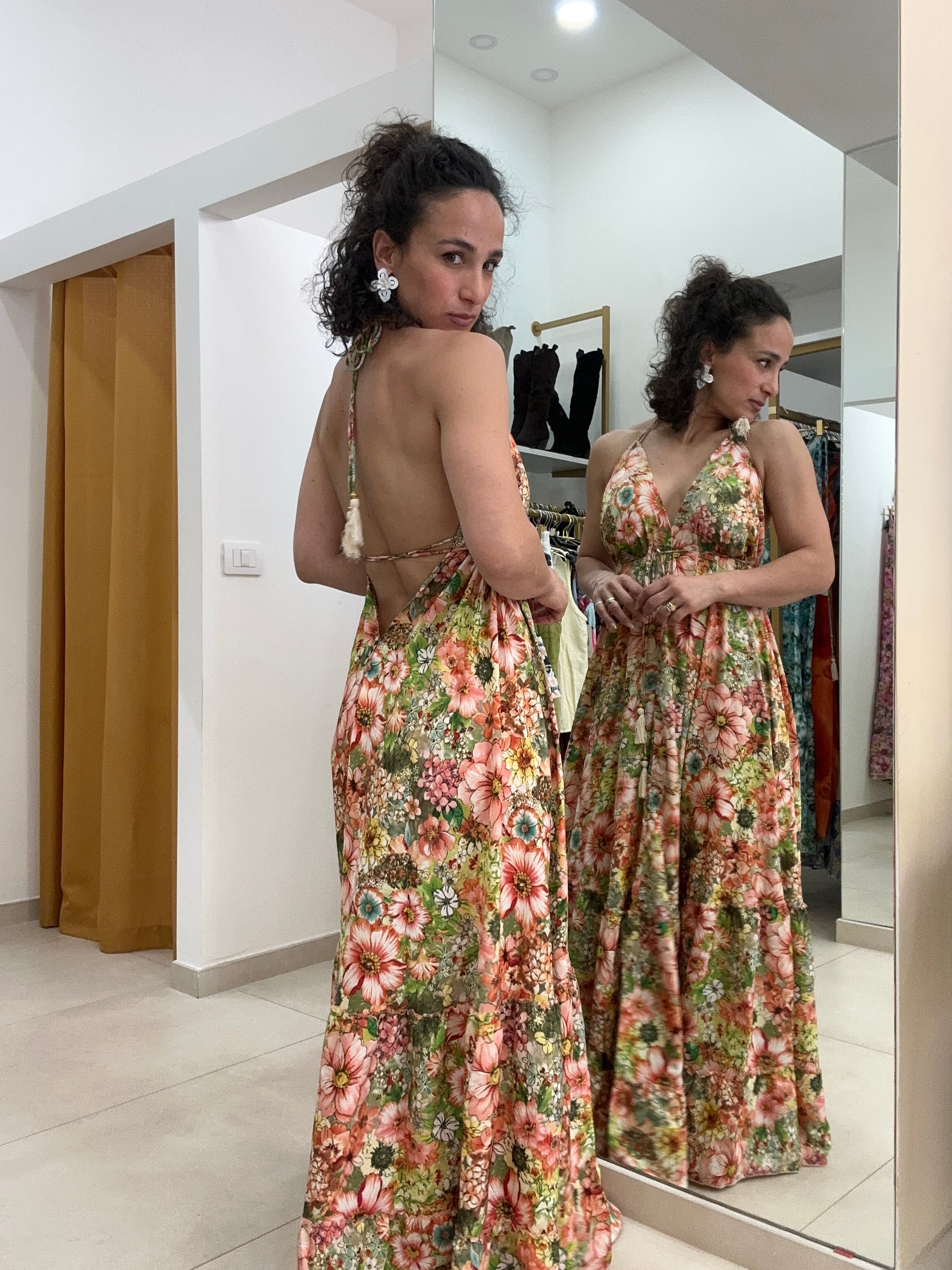 Abito India spettacolare arancio 203CH
