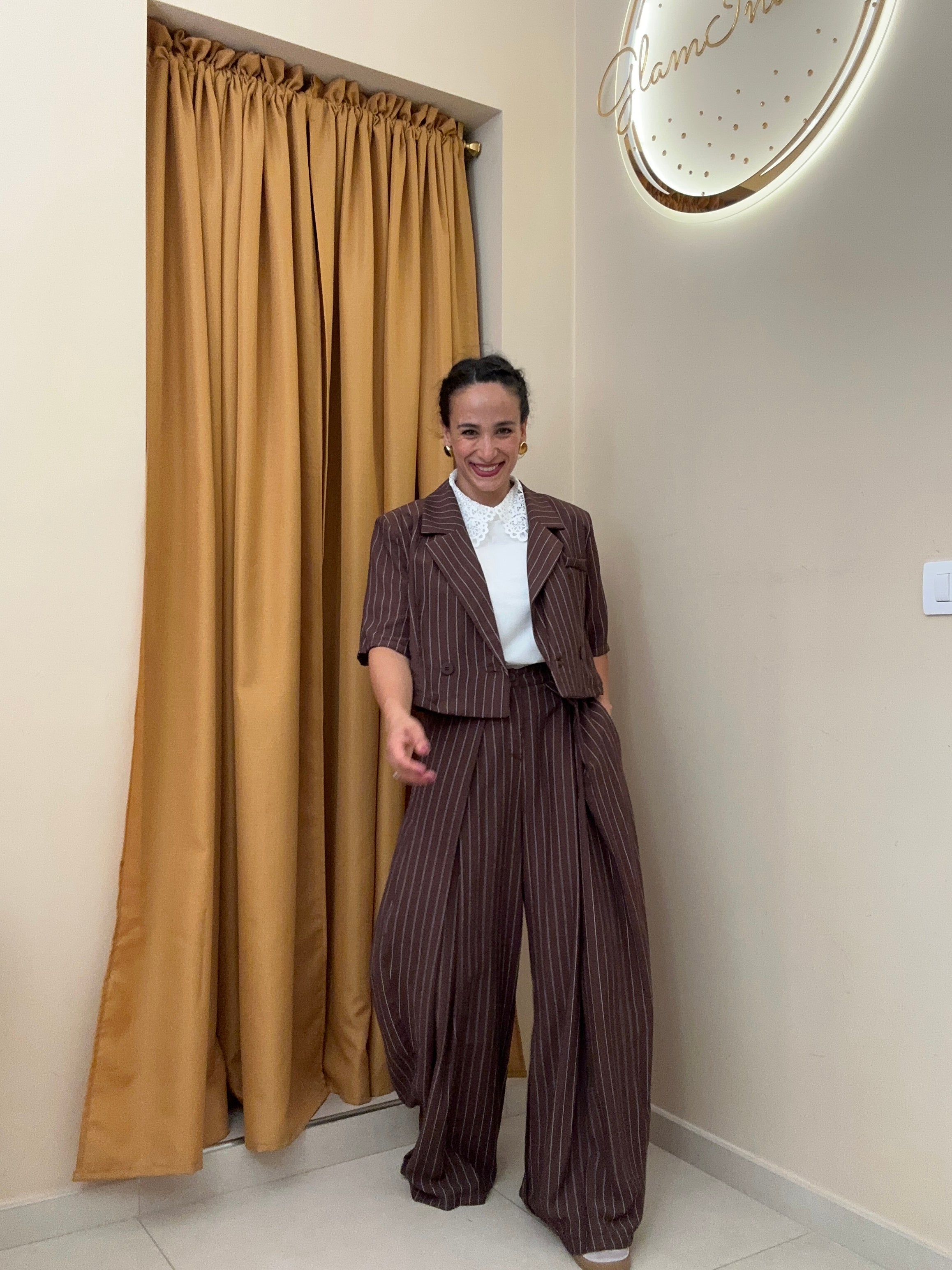 Tailleur gessato MARRONE