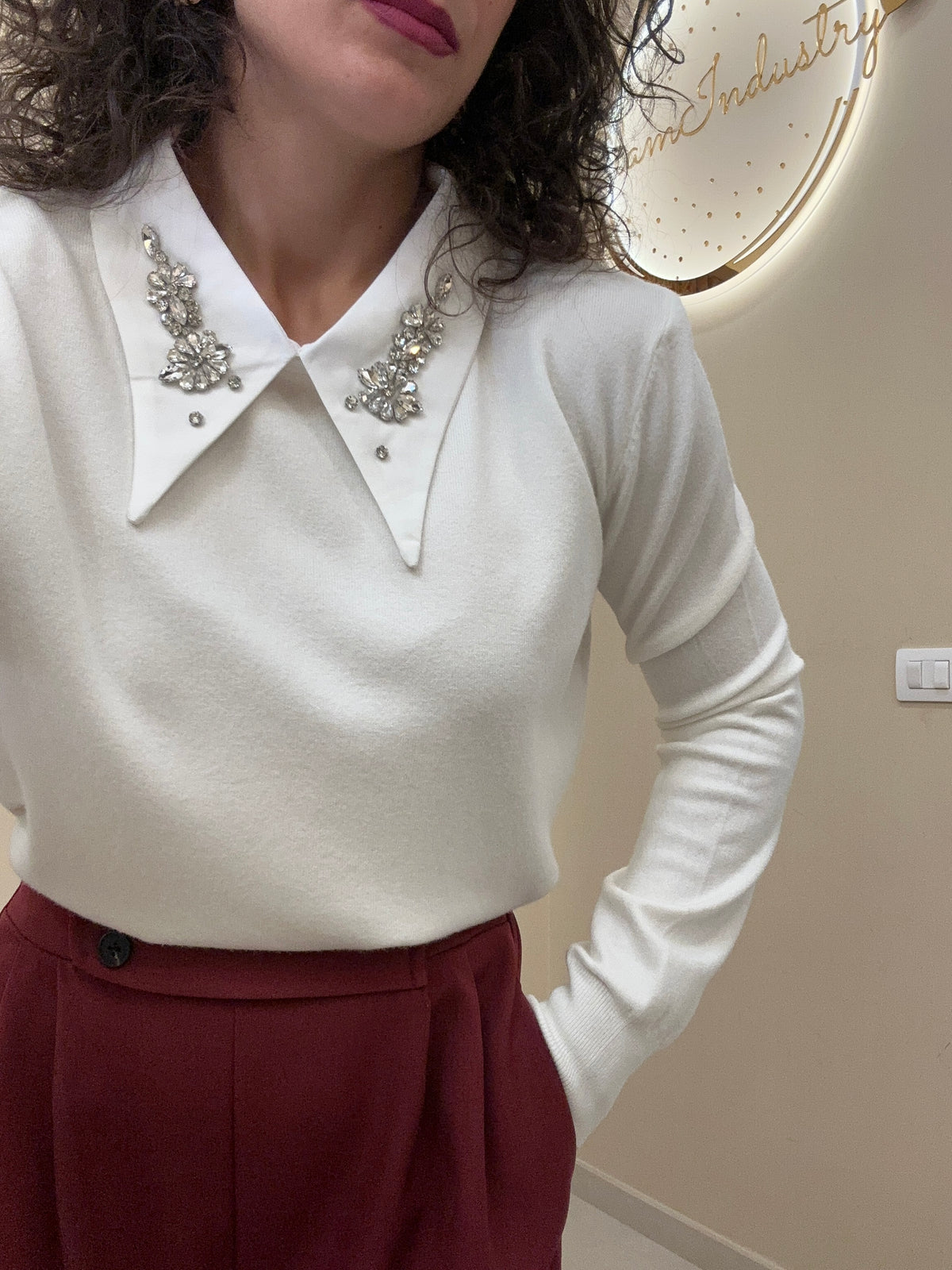 Maglione colletto non sobrio