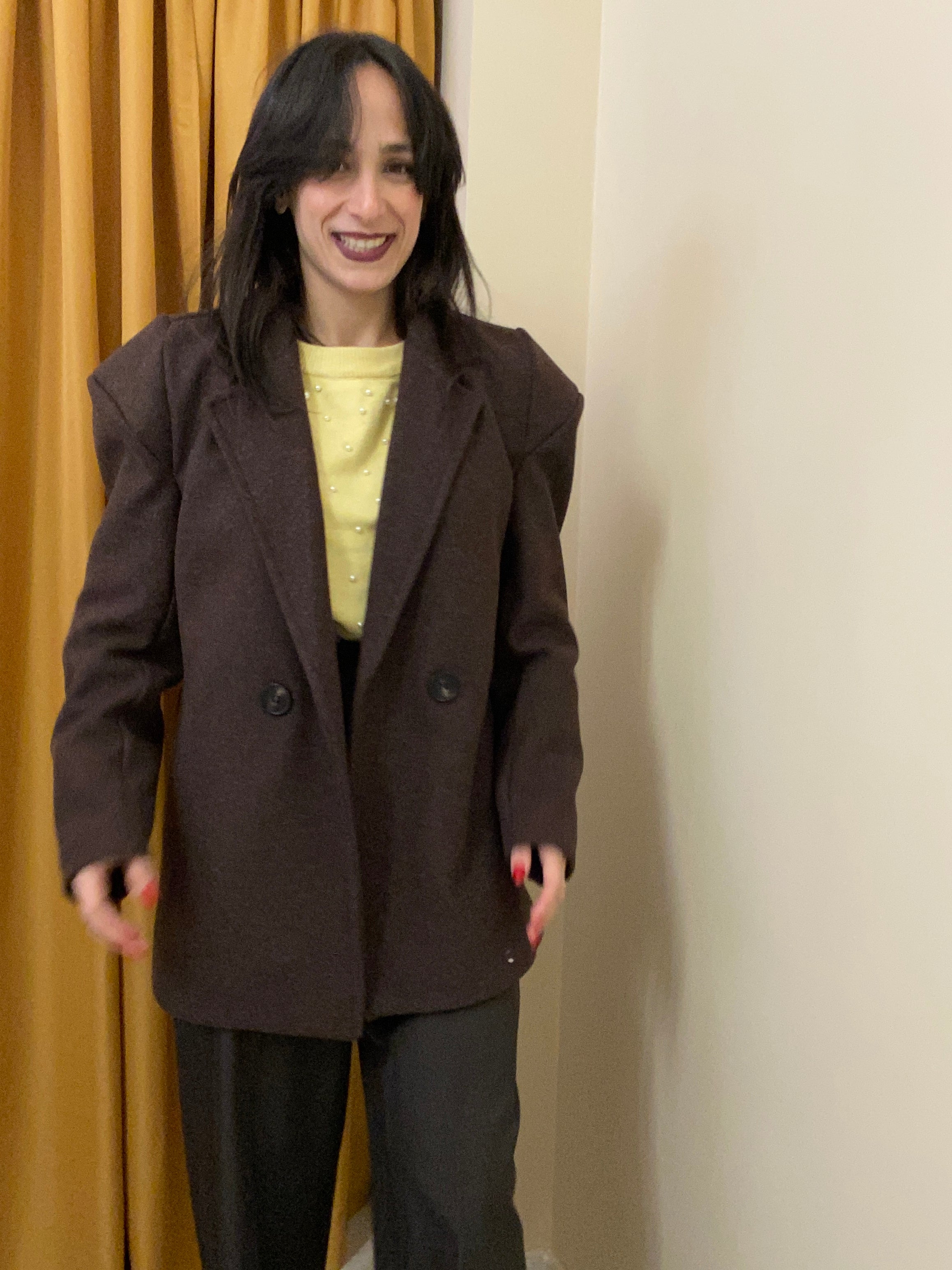 Cappotto giacca con spalline