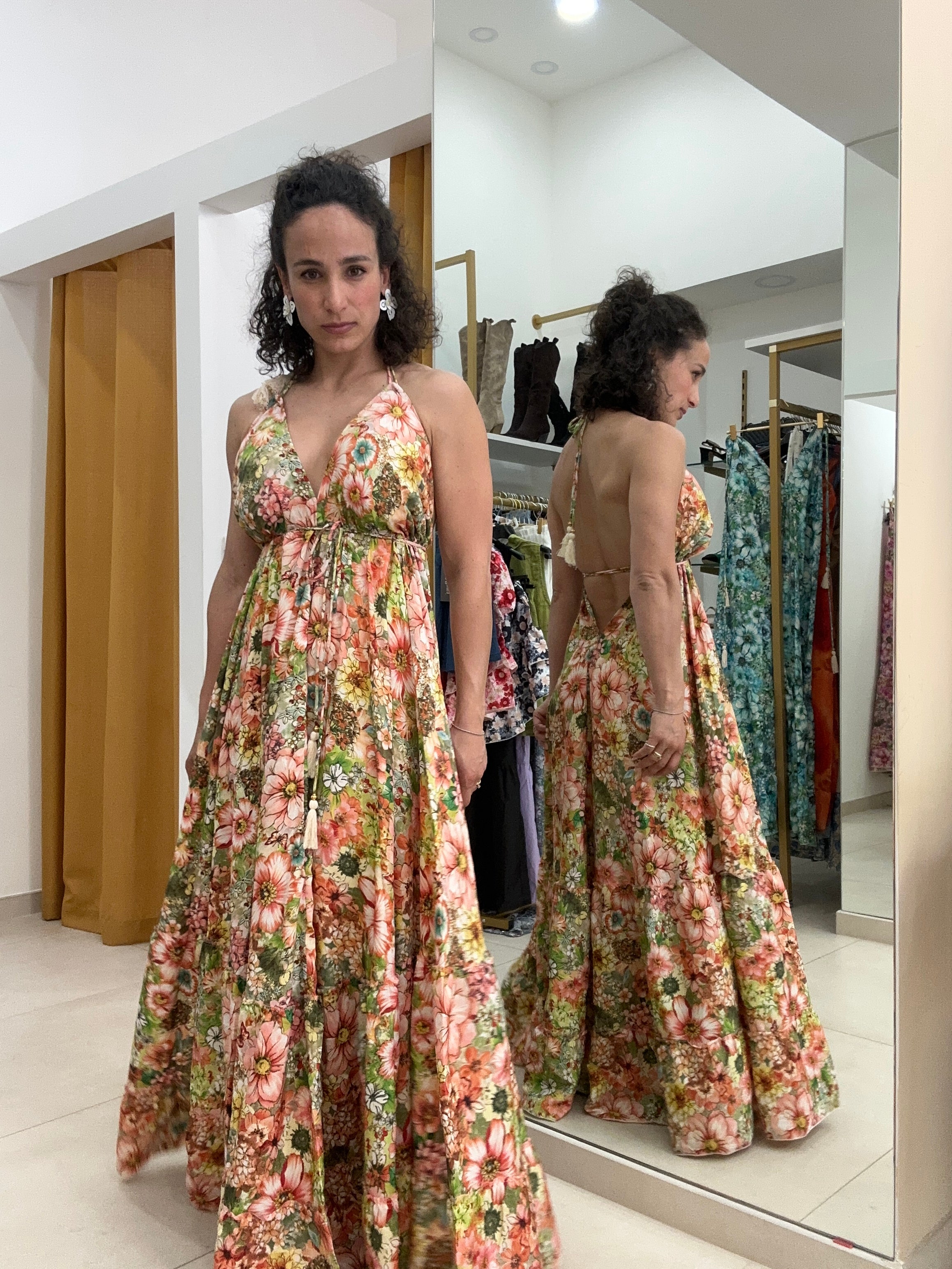 Abito India spettacolare arancio 203CH
