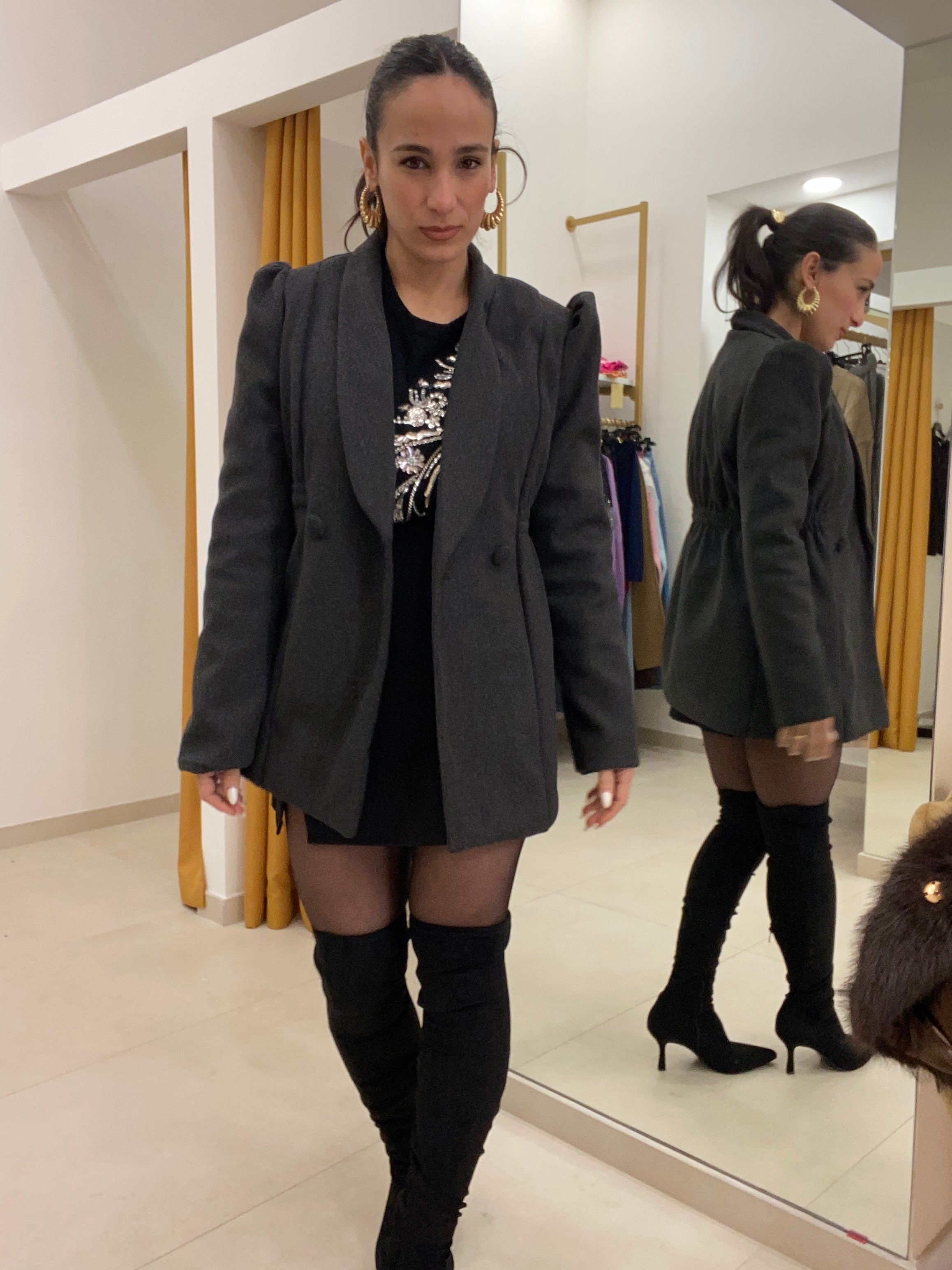 Cappottino manica a sbuffo