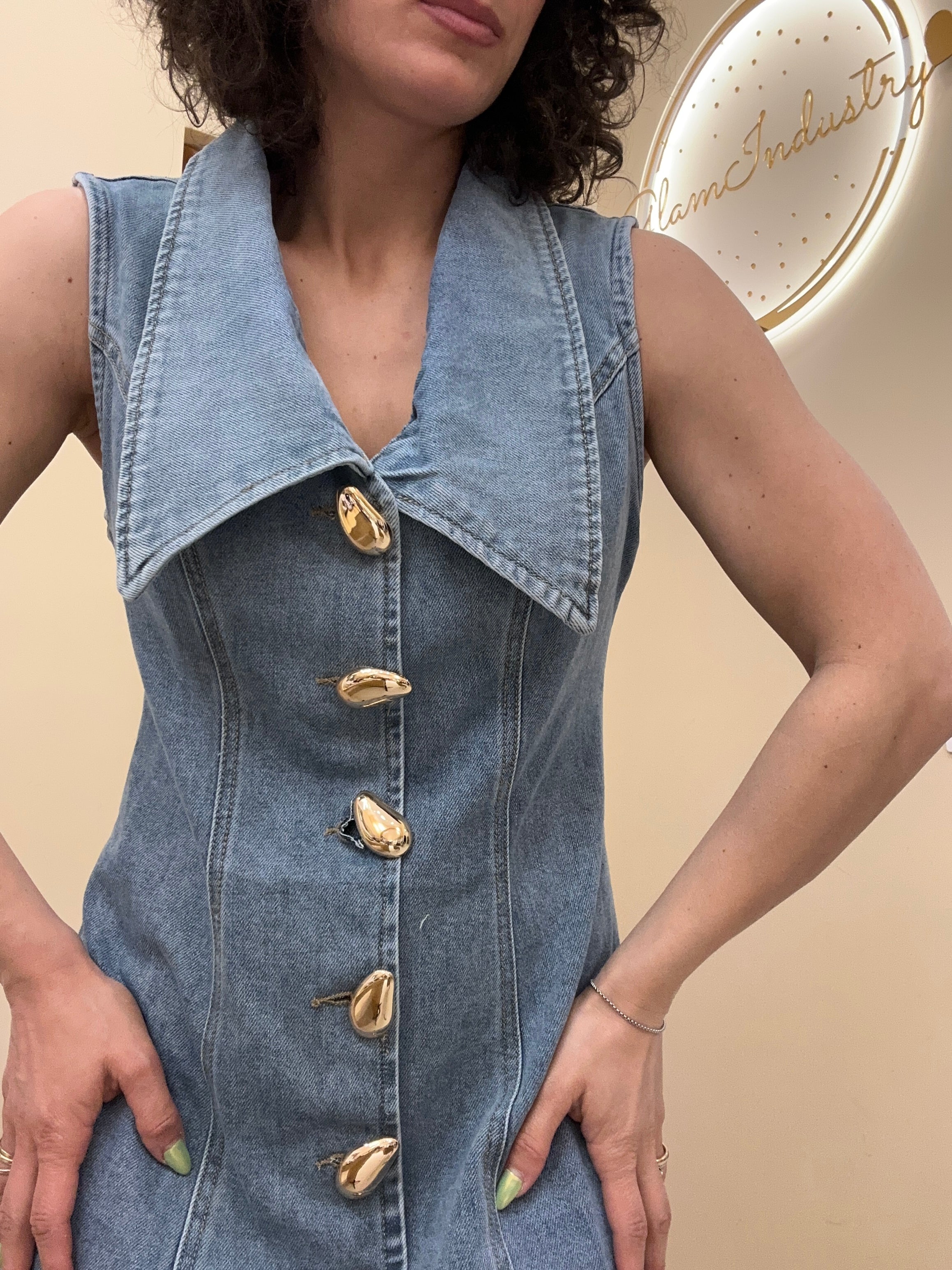 Mini Dress jeans goccia