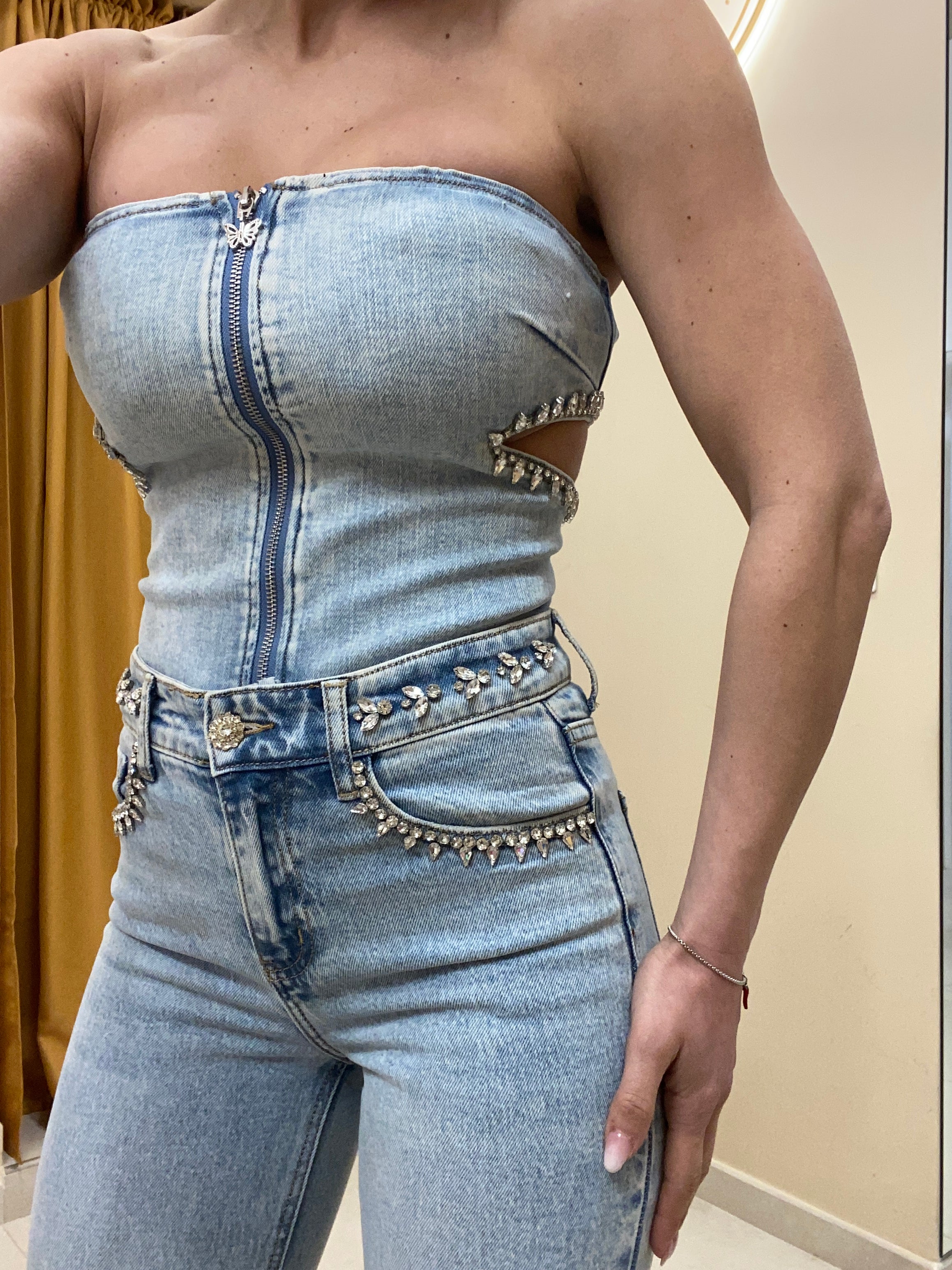 Jeans+Bustino brillantini