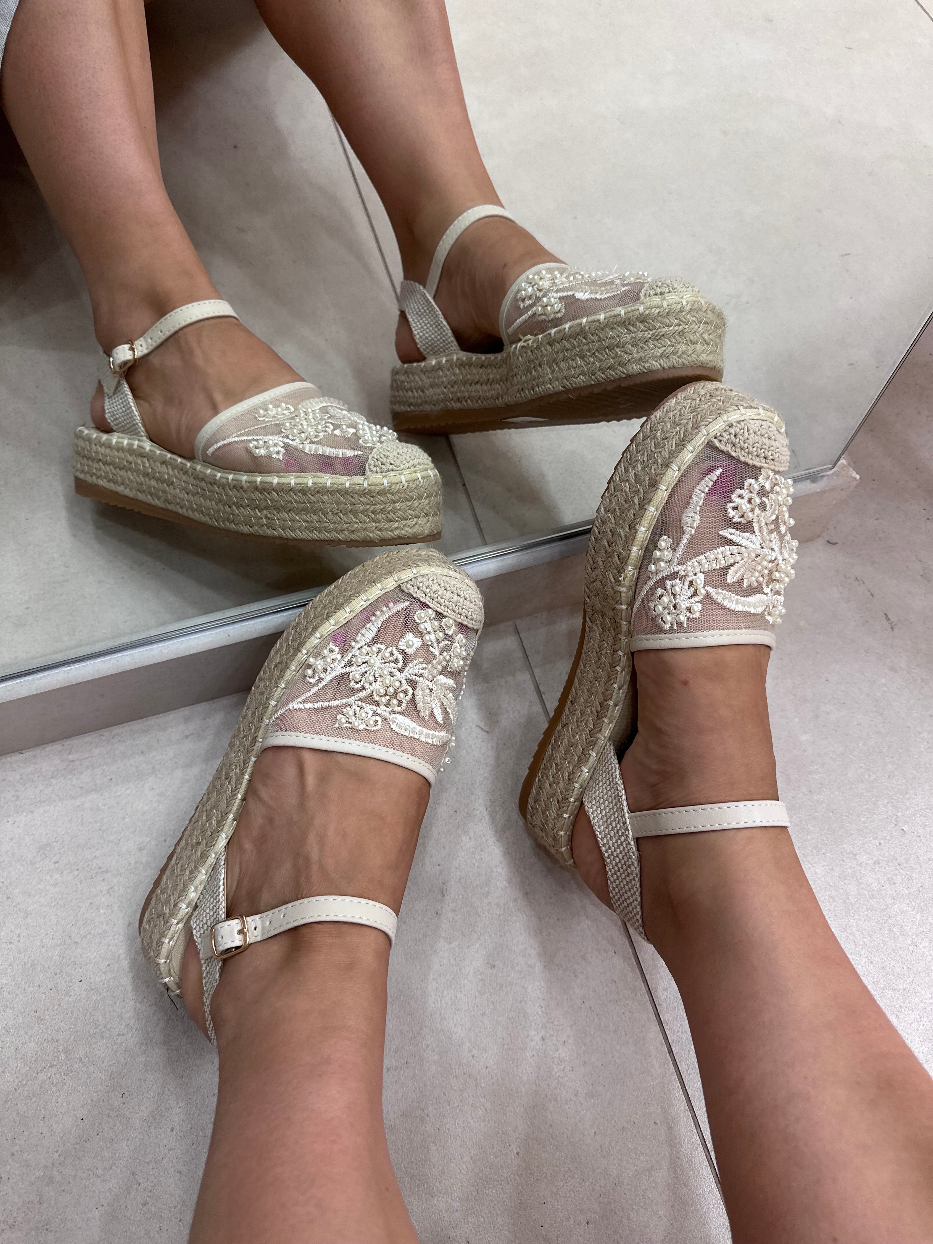 Zeppa perline BEIGE