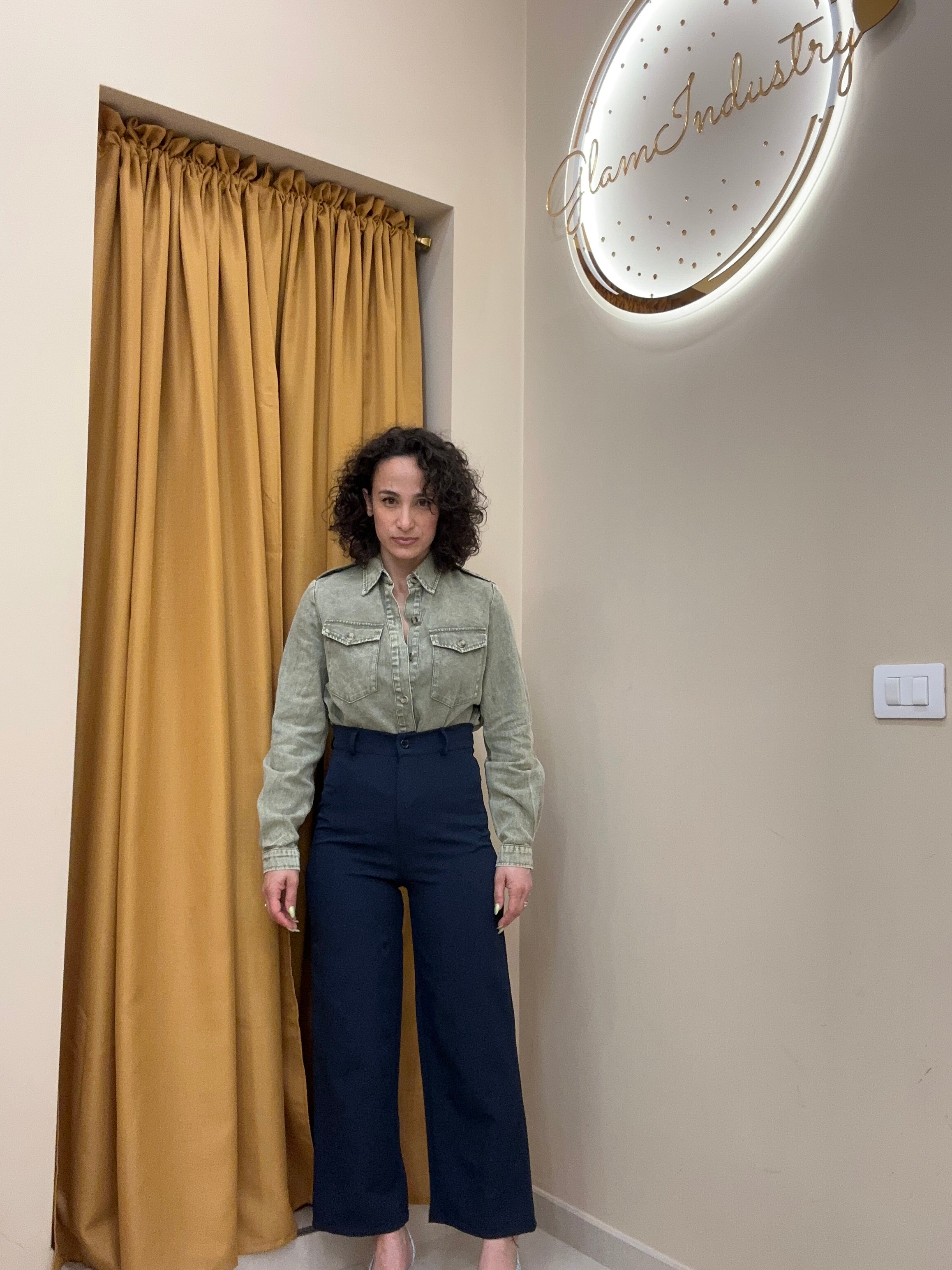 Camicia in jeans Verde