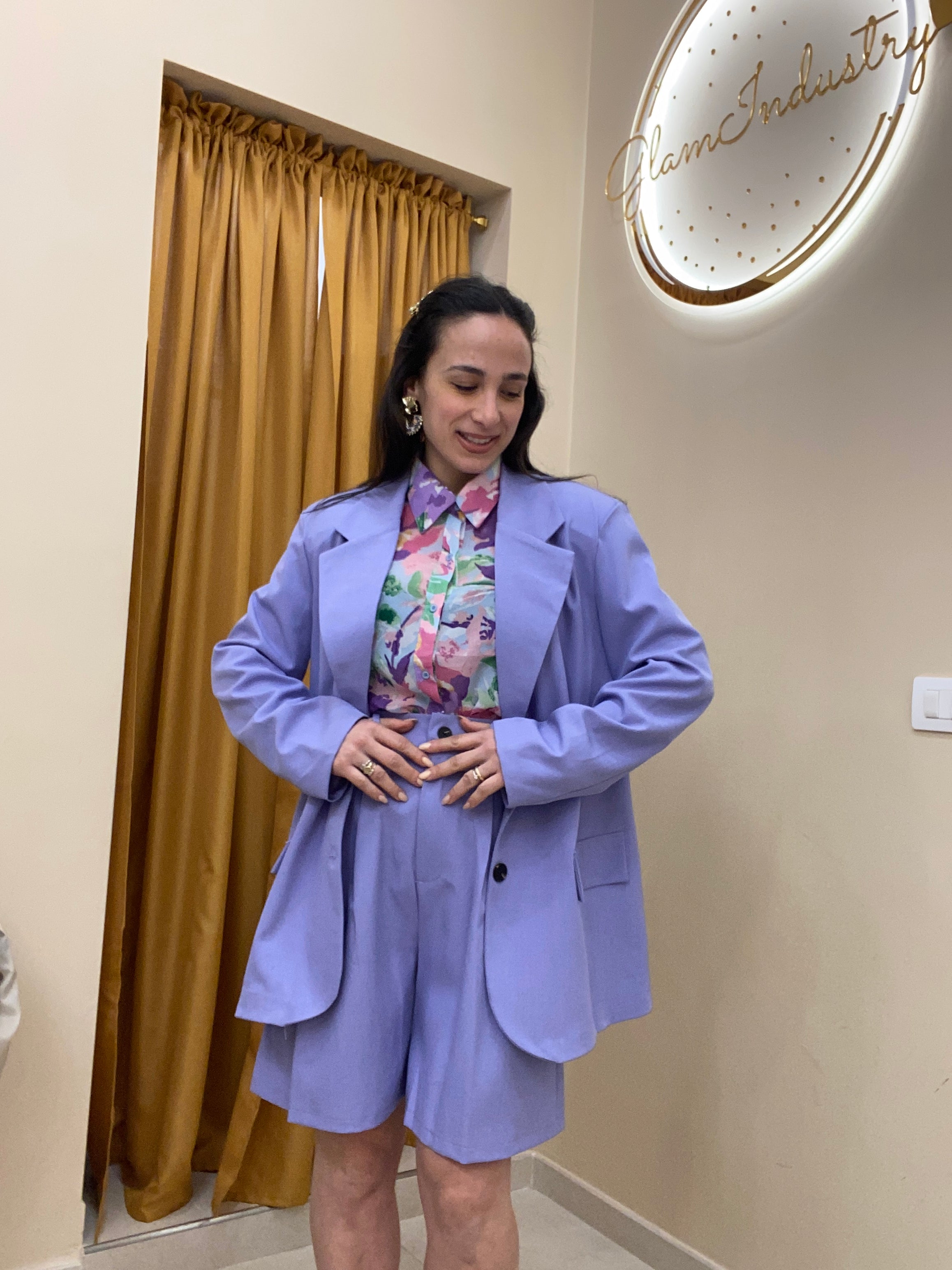 Tailleur bermuda lilla