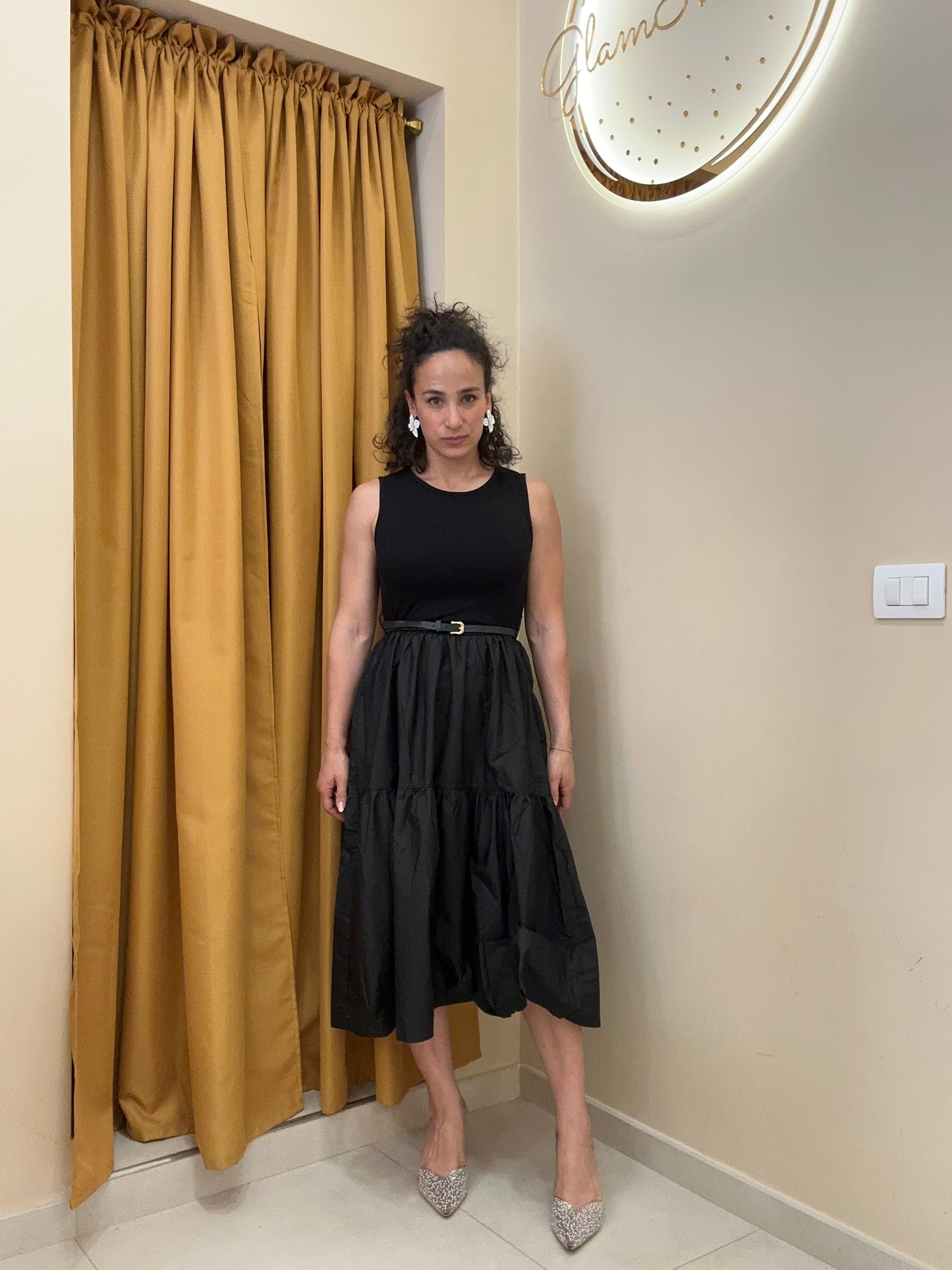 Abito Anna con canotta NERO