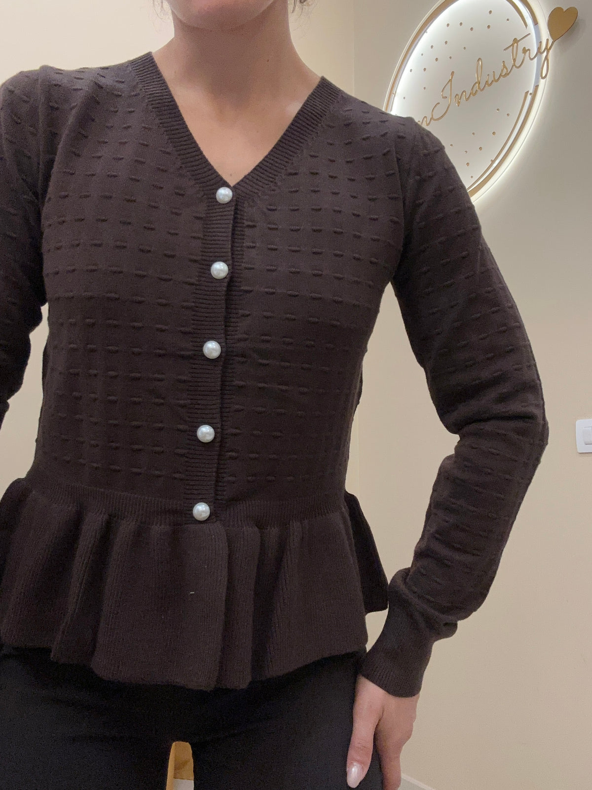 Cardigan balza e perline