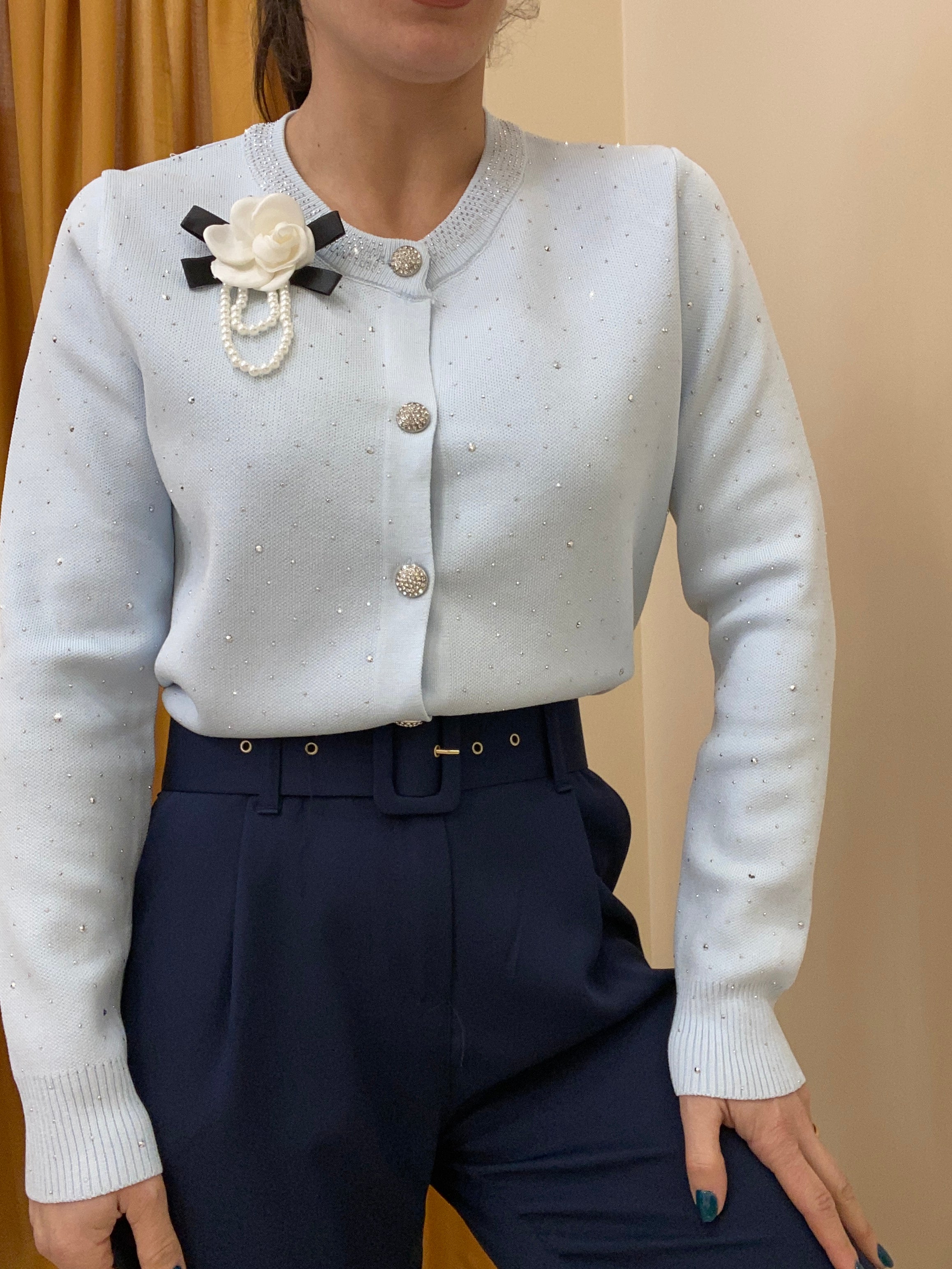 Cardigan brillantini