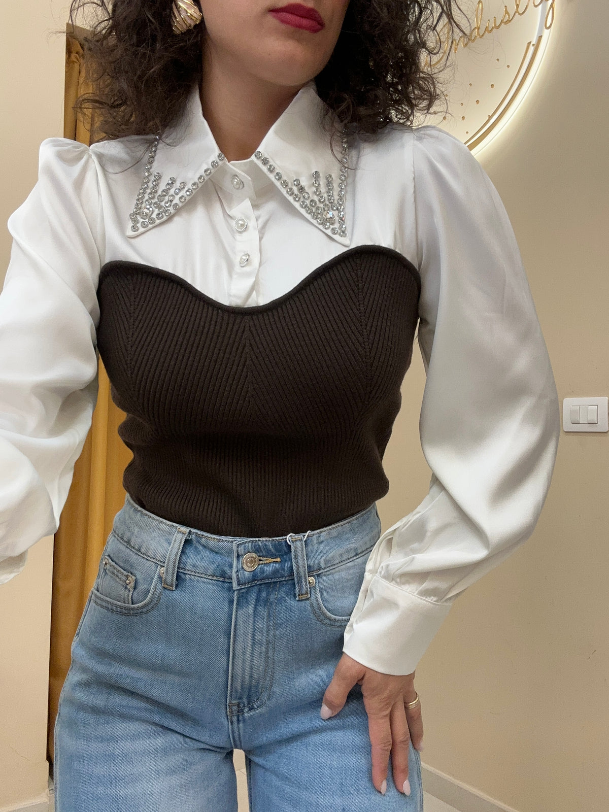 Camicia effetto corpetto