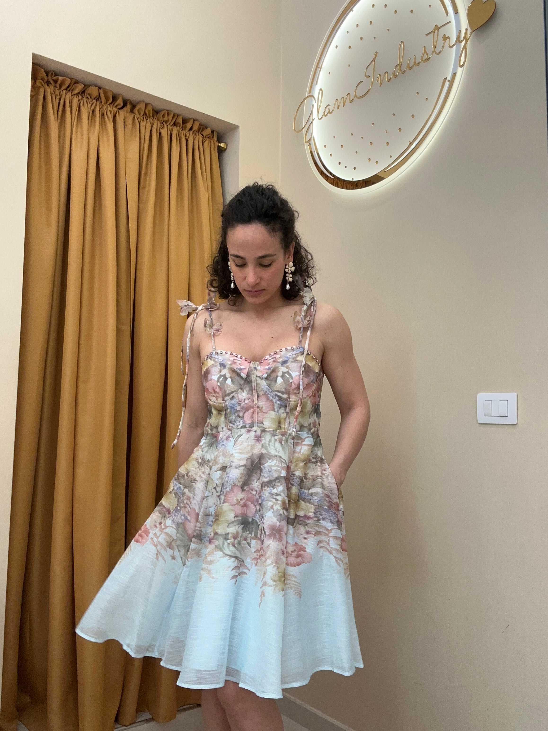 Abito farfalle e fiori CeLESTE