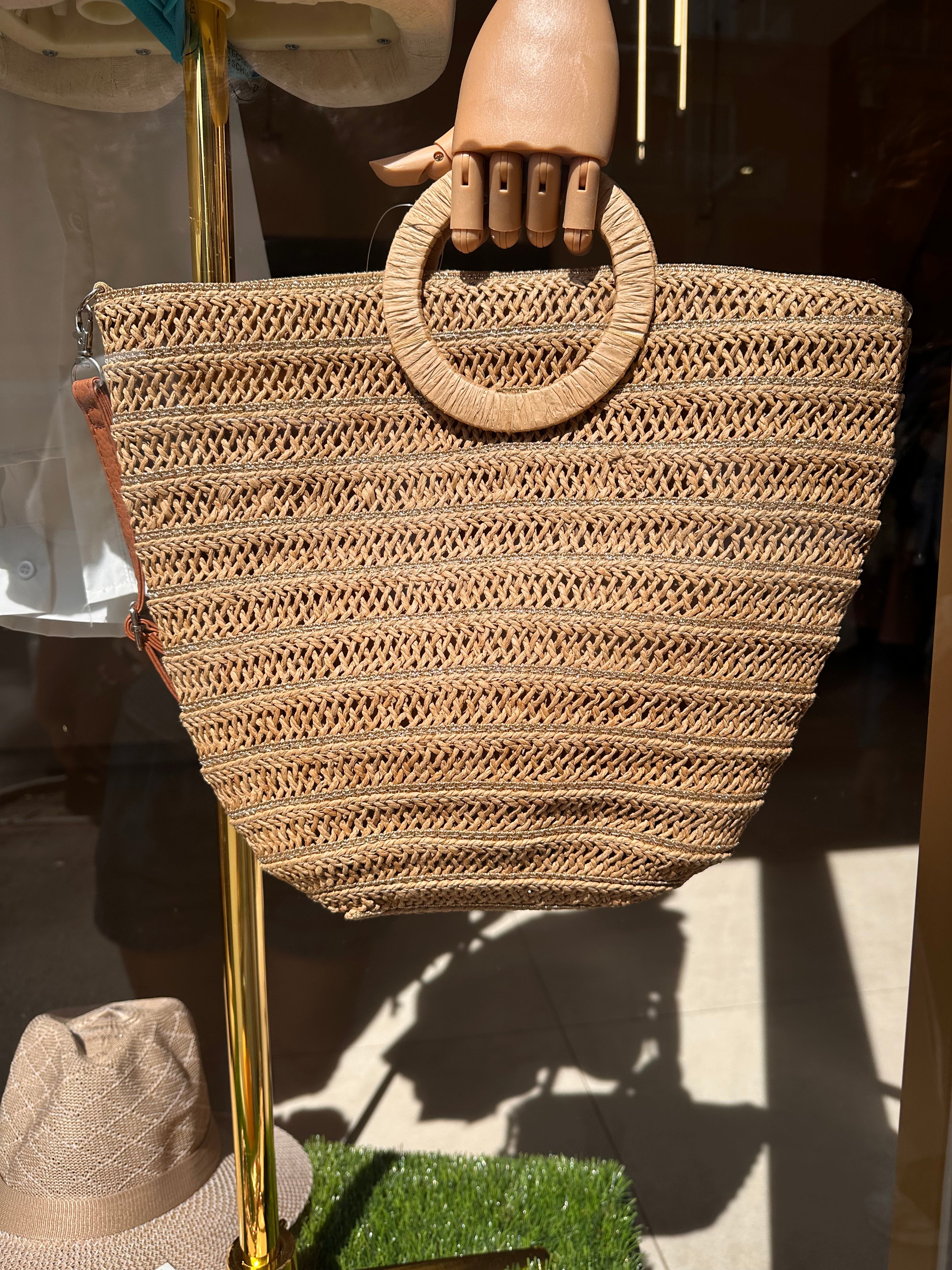 Borsa paglia vetrina