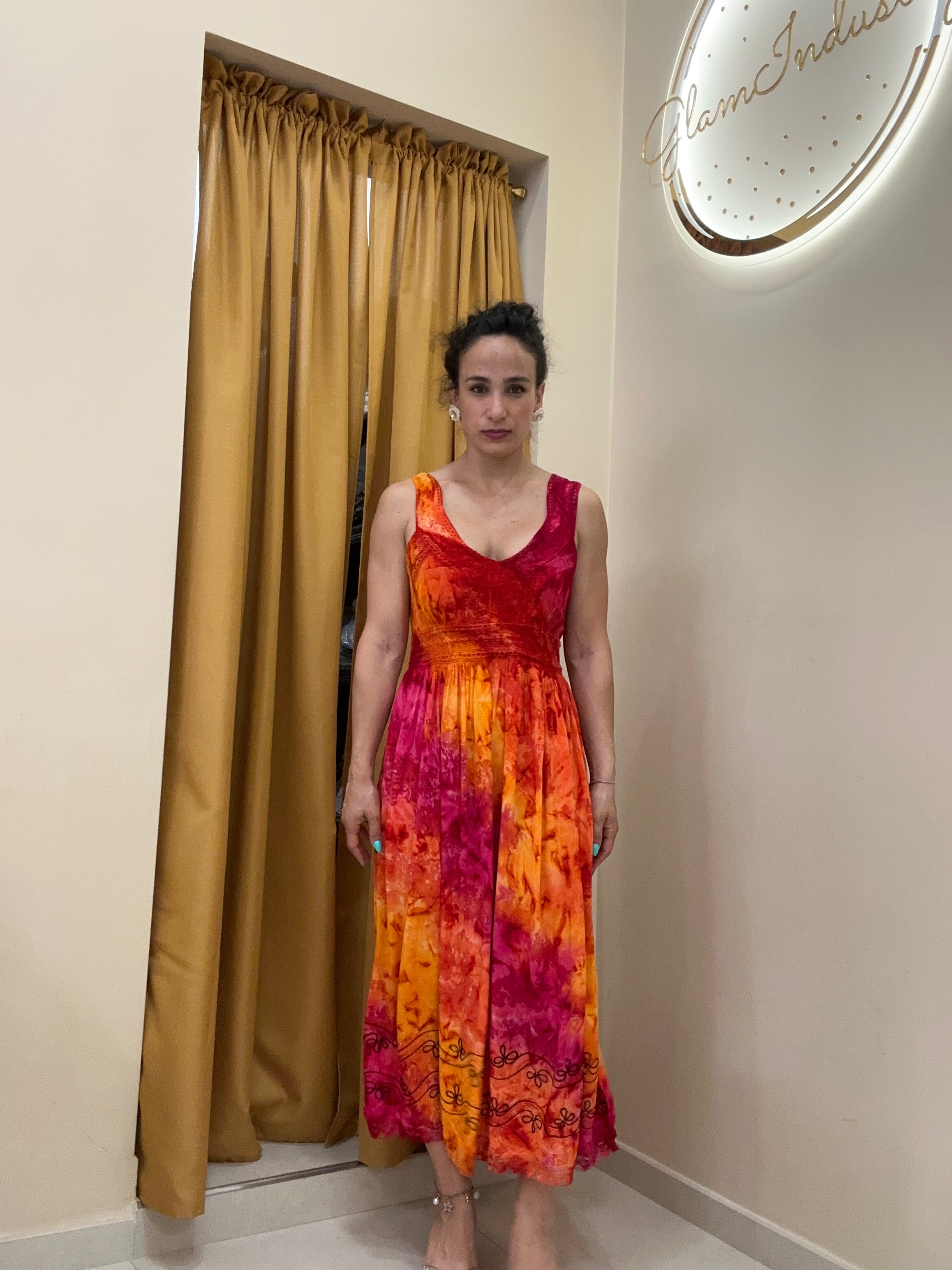 Abito arancio India