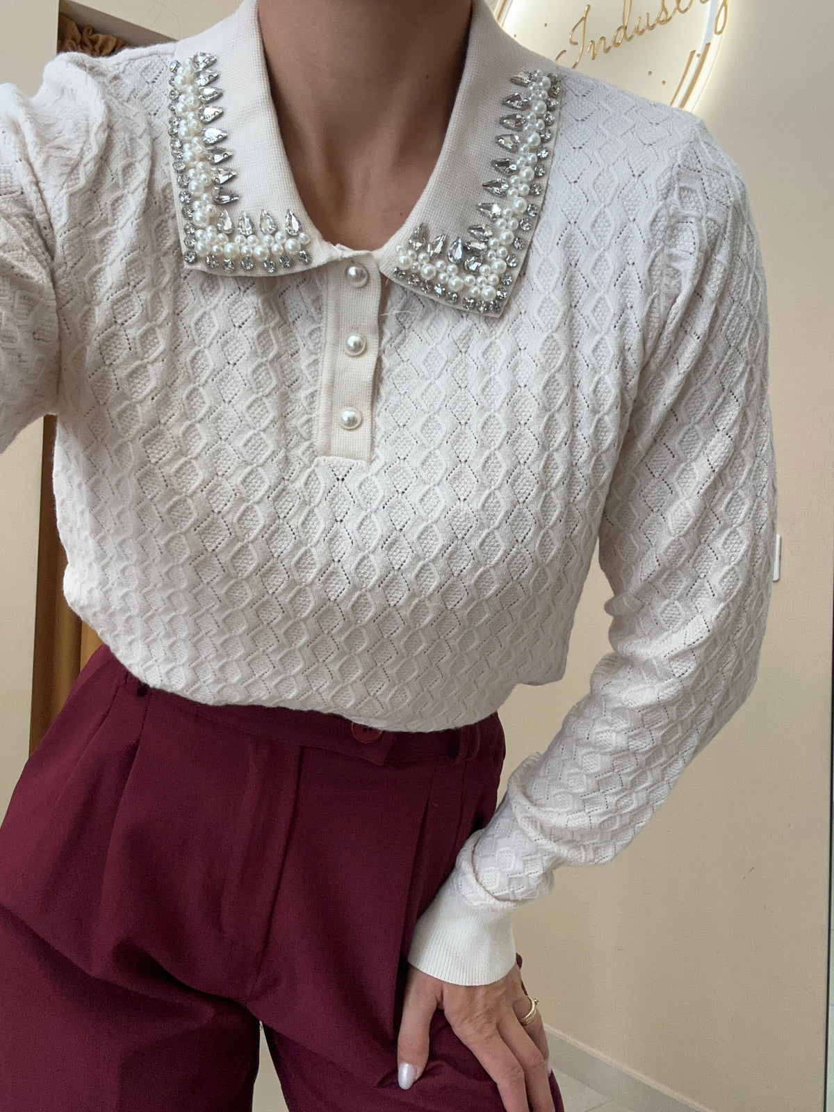 Polo con maxi applicazioni