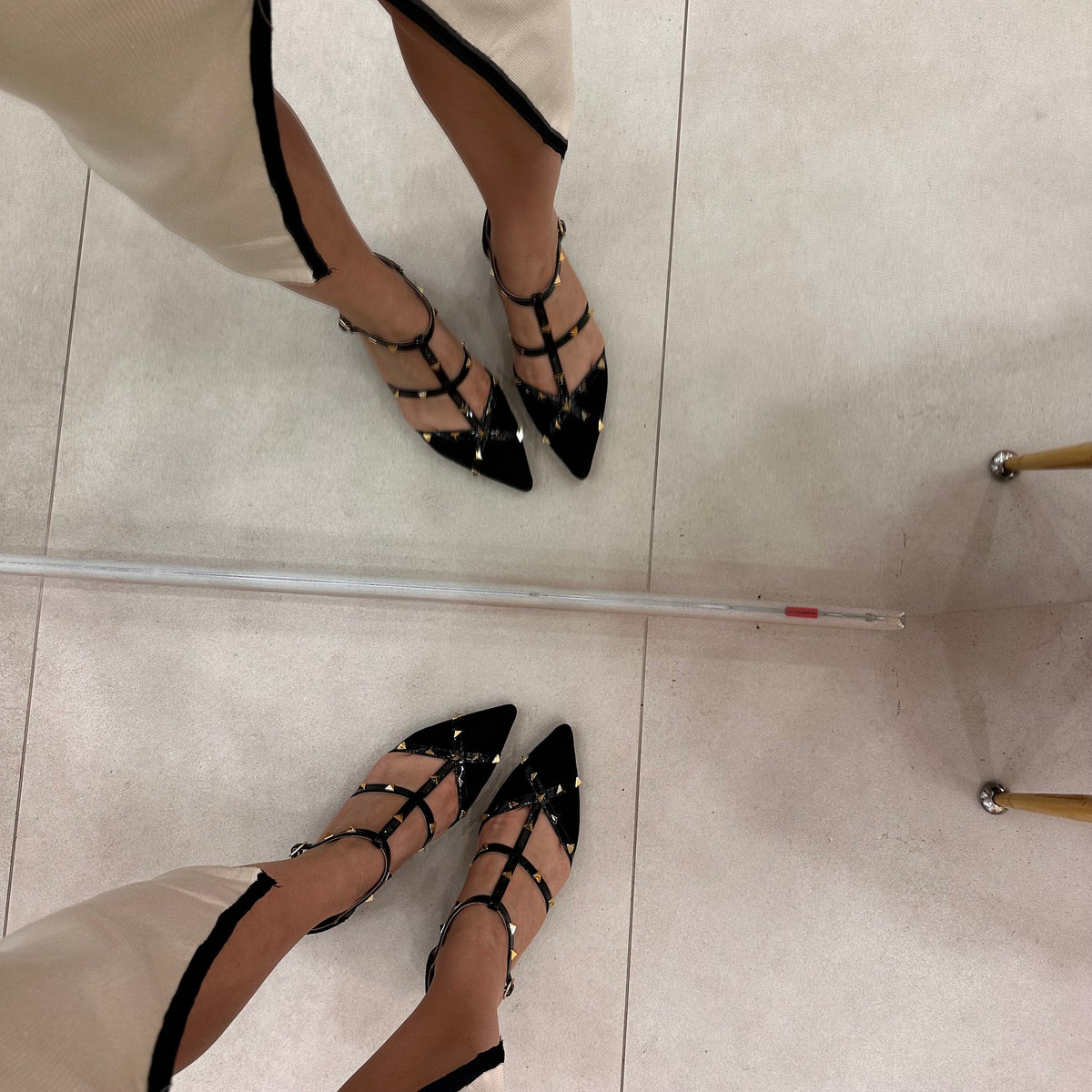 Slingback ecocamoscio borchie 6277