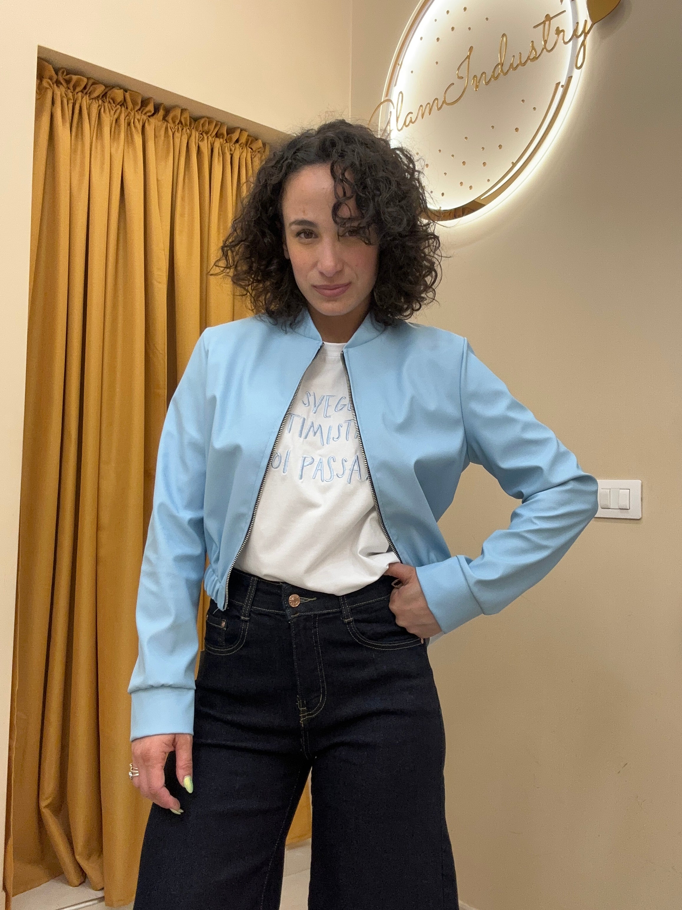Bomber in ecopelle