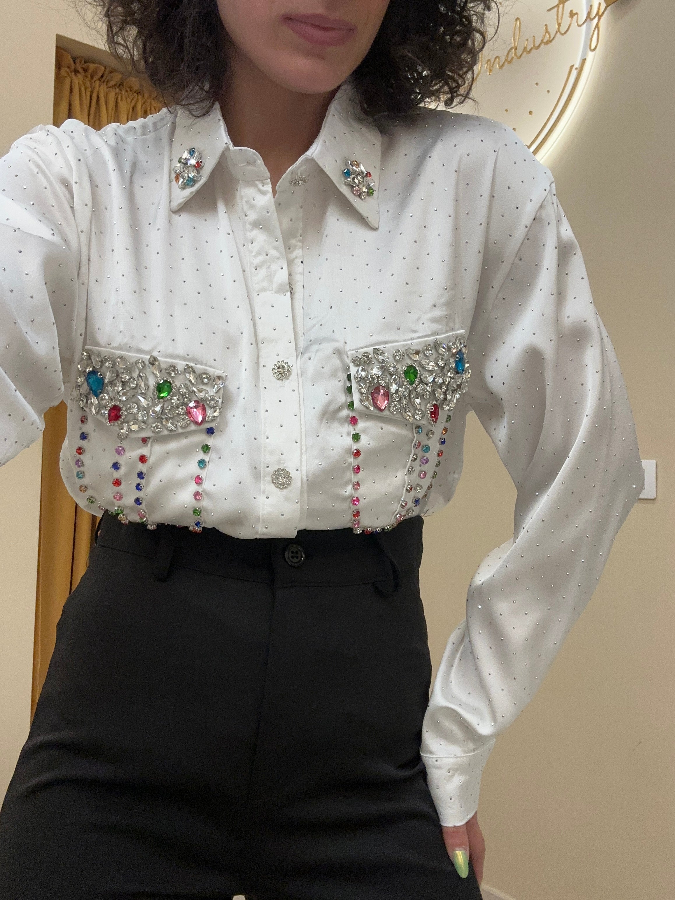 Camicia tasche arcobaleno
