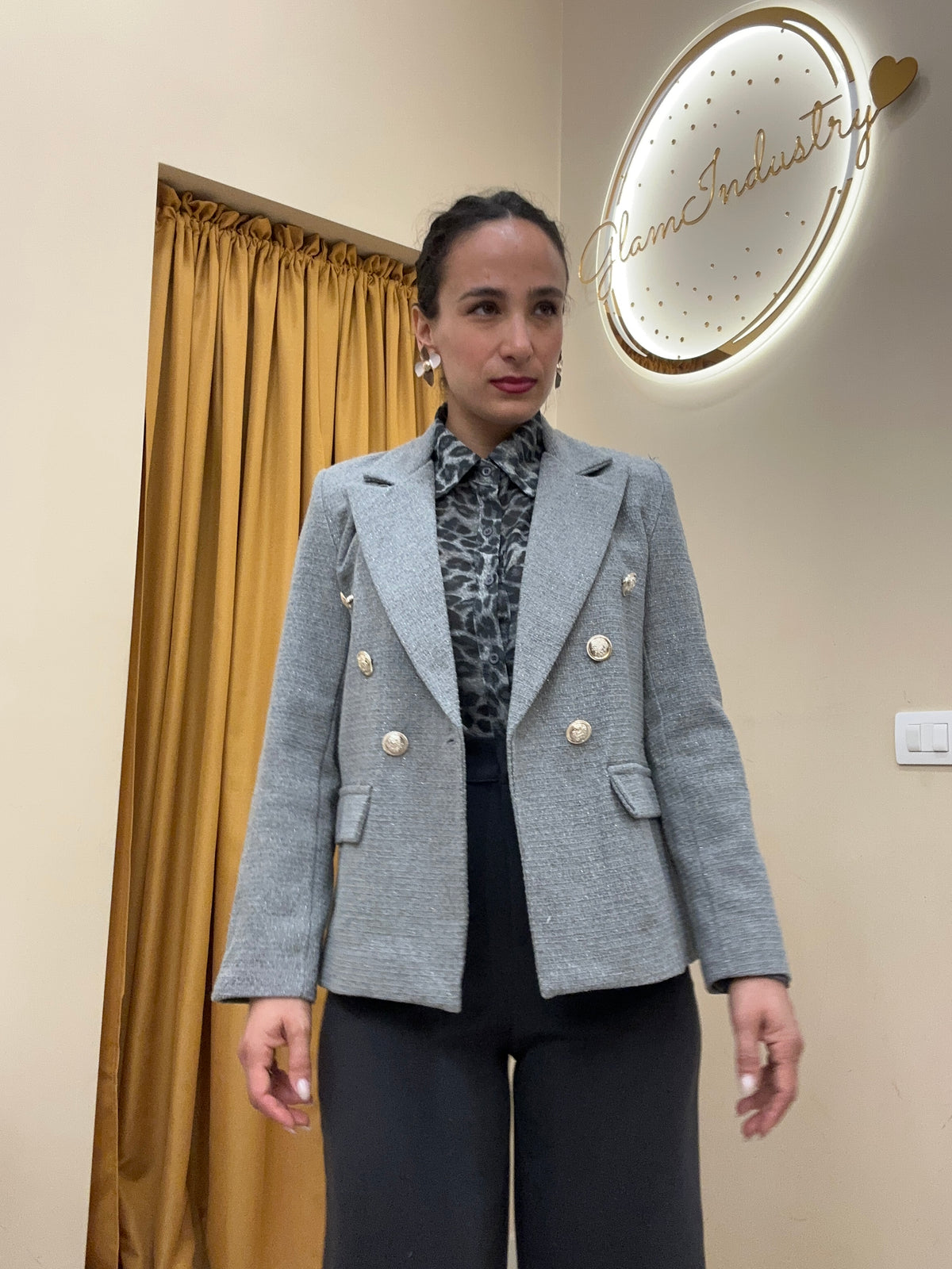 Blazer strutturato grigio