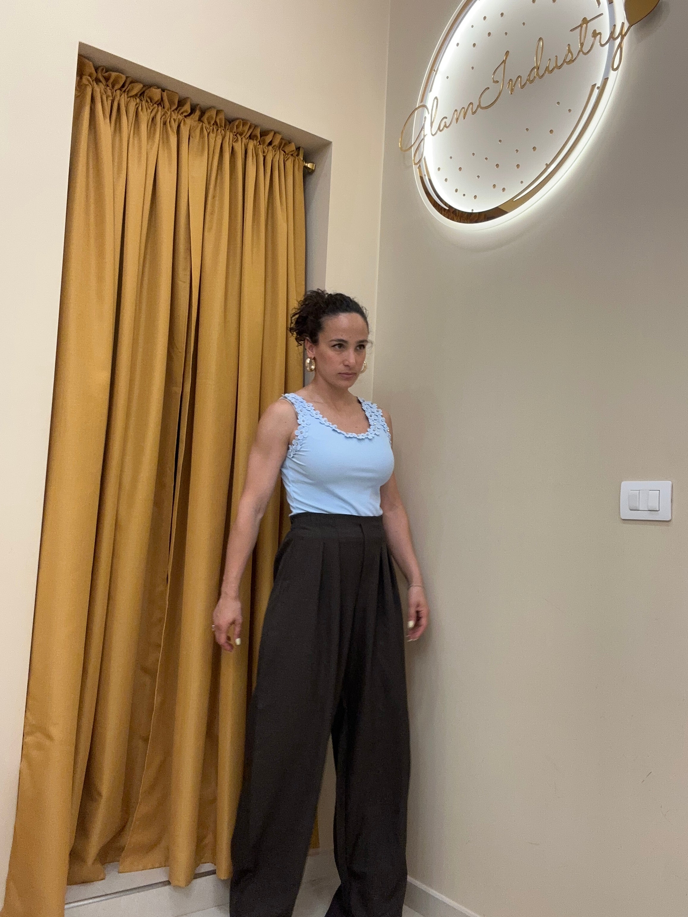 Pantalone palazzo mod Zara MARRONE