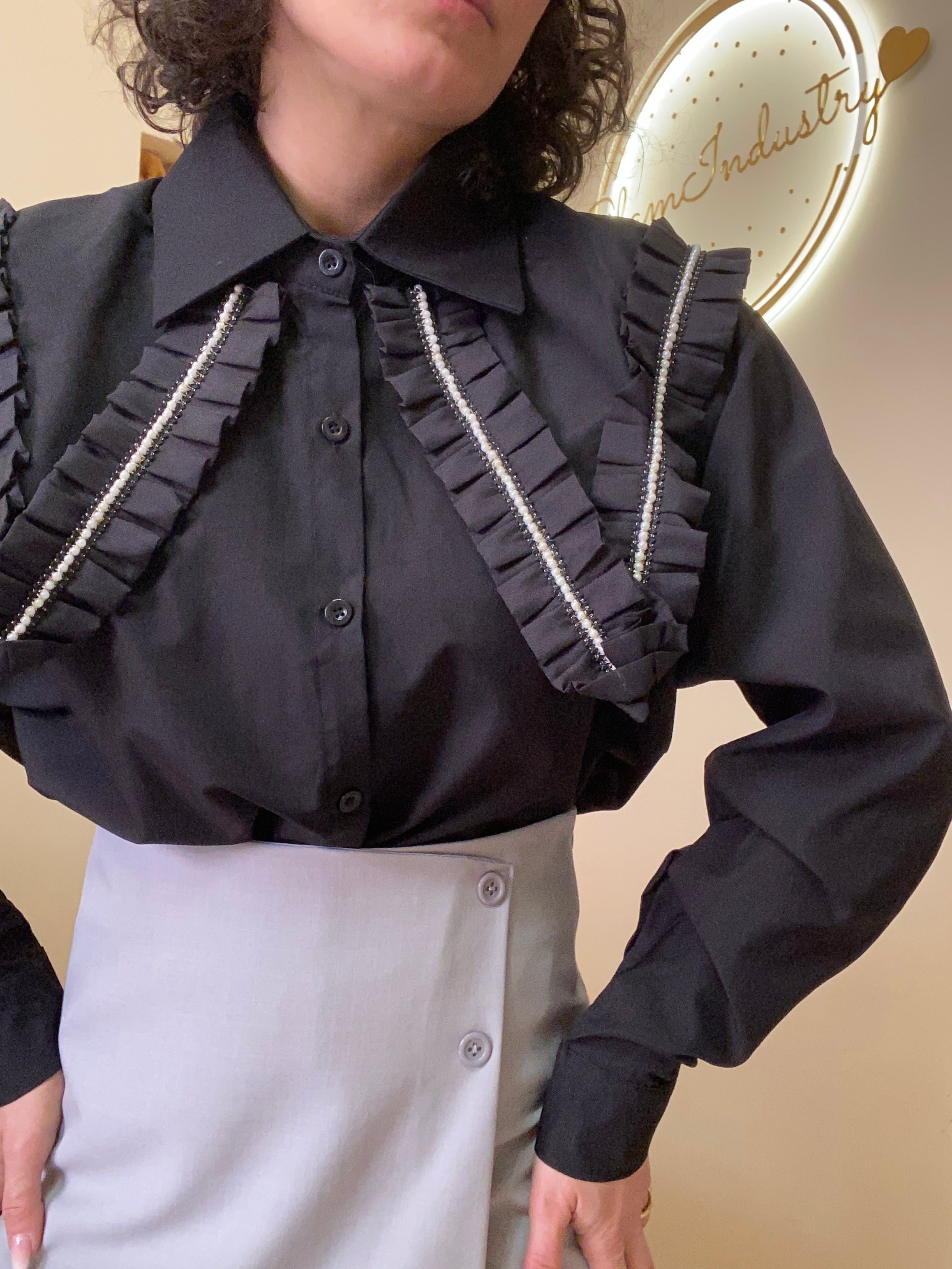 Camicia maxi collo bavero