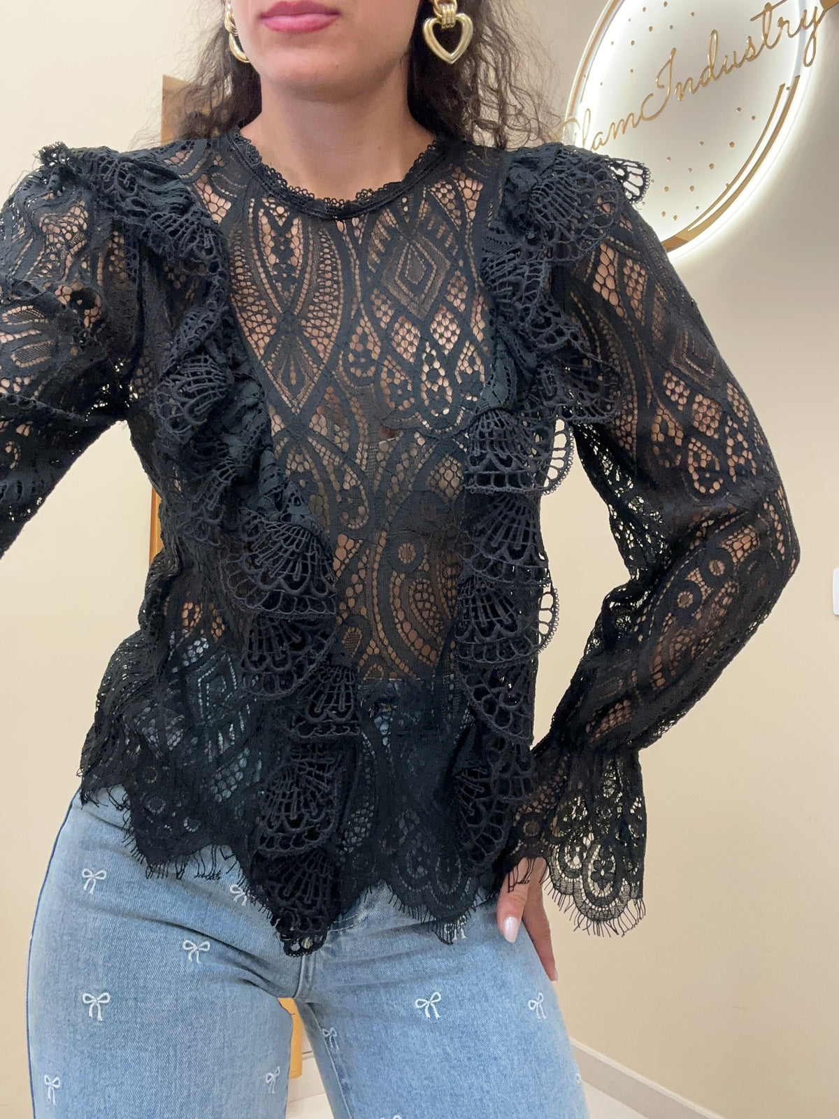 Blusa rouches dama