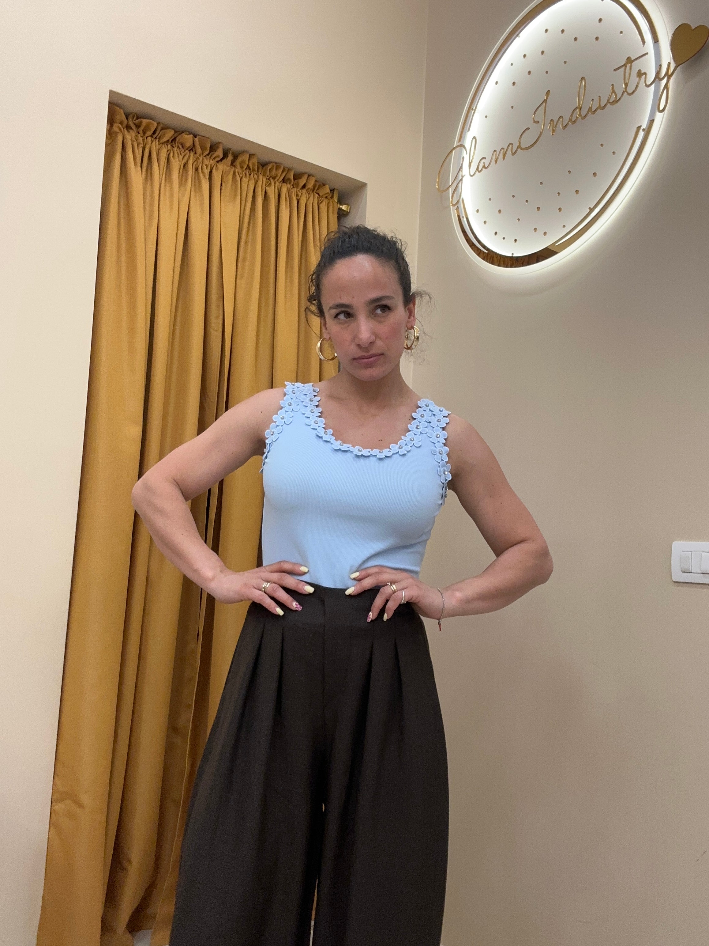 Pantalone palazzo mod Zara MARRONE