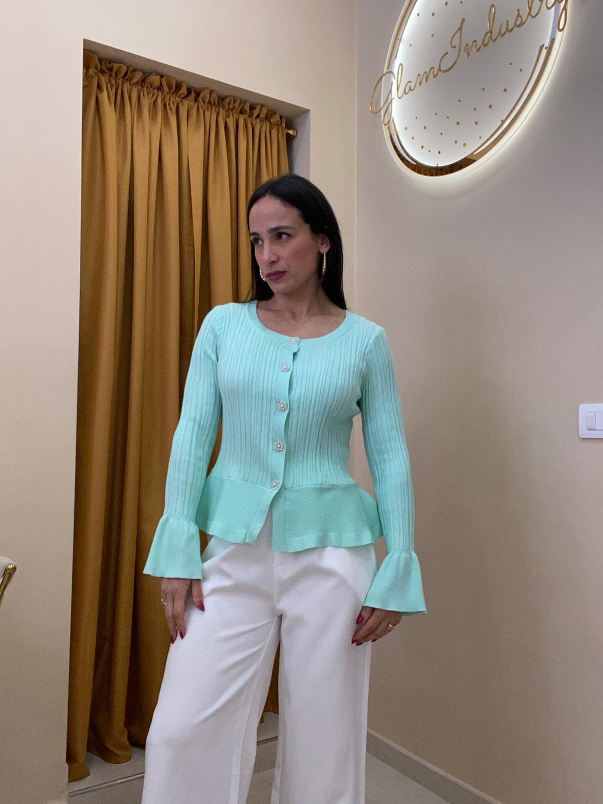 Maglia  bottoni fiore