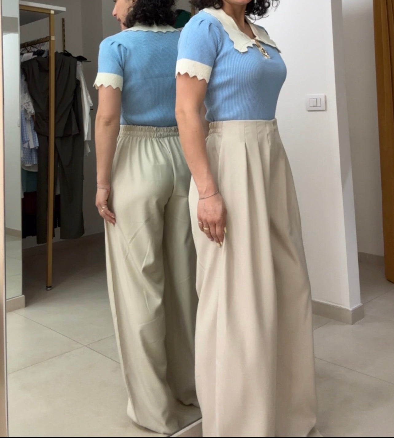 Pantalone palazzo mod BEIGE