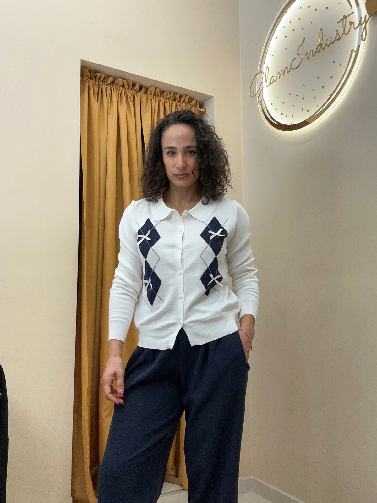 Polo rombi e fiocchi
