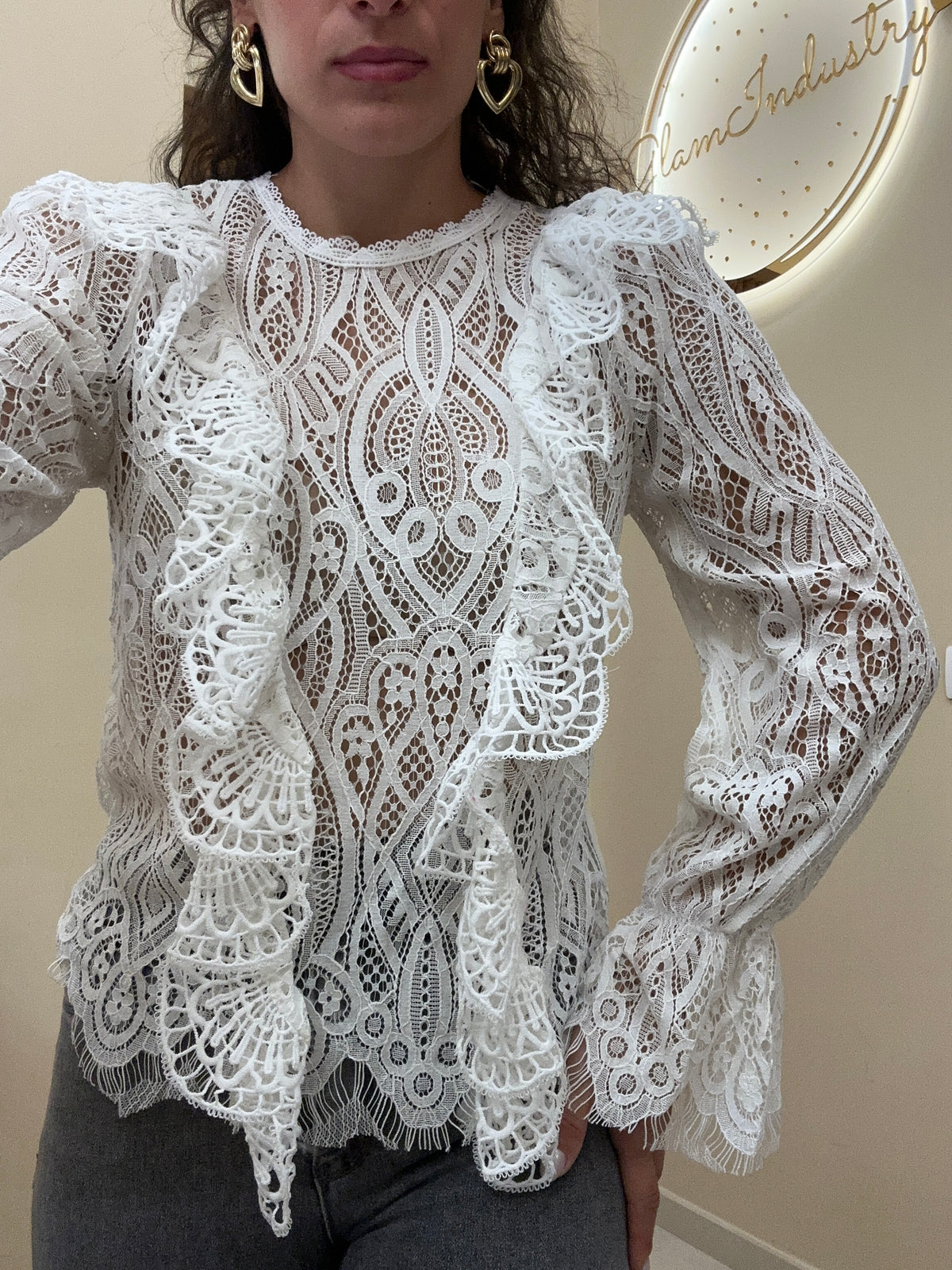 Blusa rouches dama