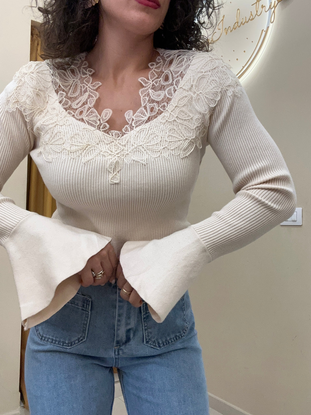 Maglia merletto Top