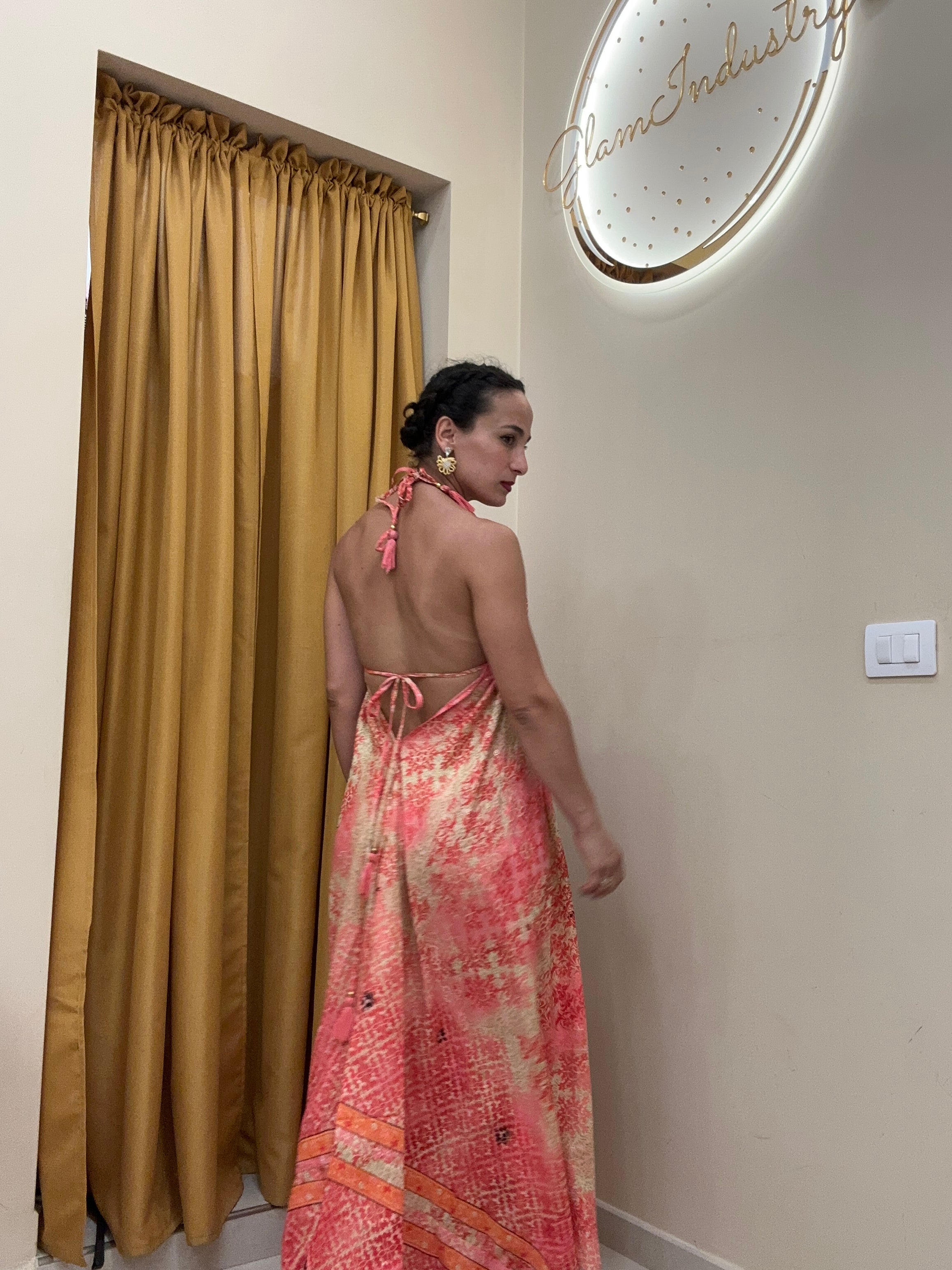 Abito india patch scollatura 1