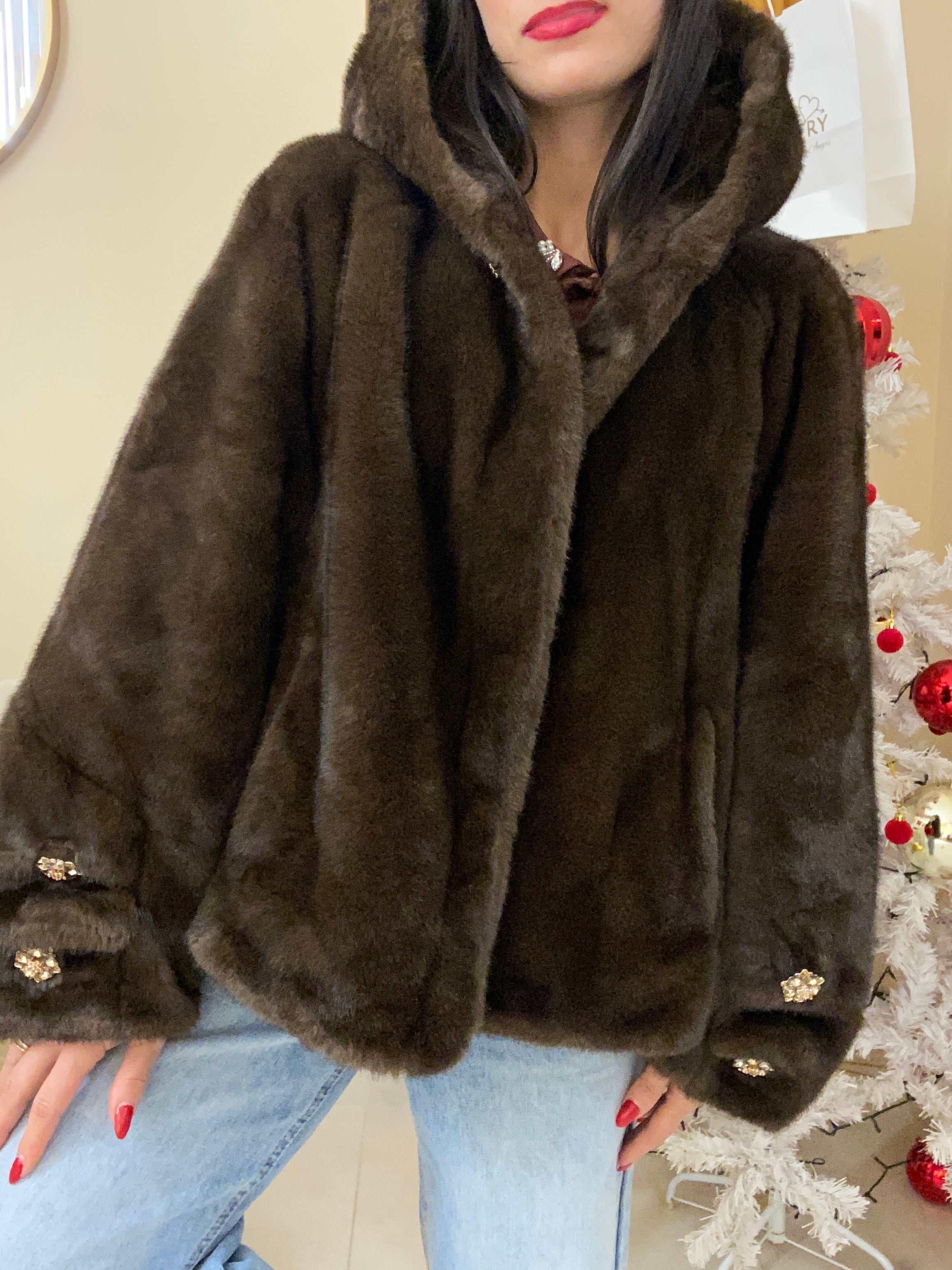 EcoPelliccia scialla MARRONE