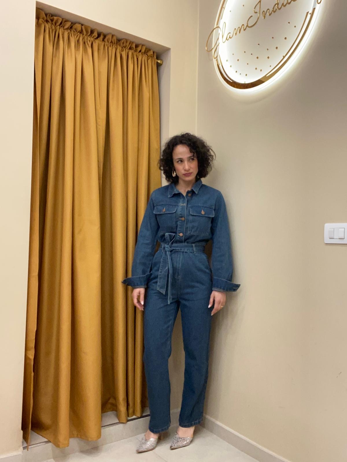 Tuta meccanico denim celeste