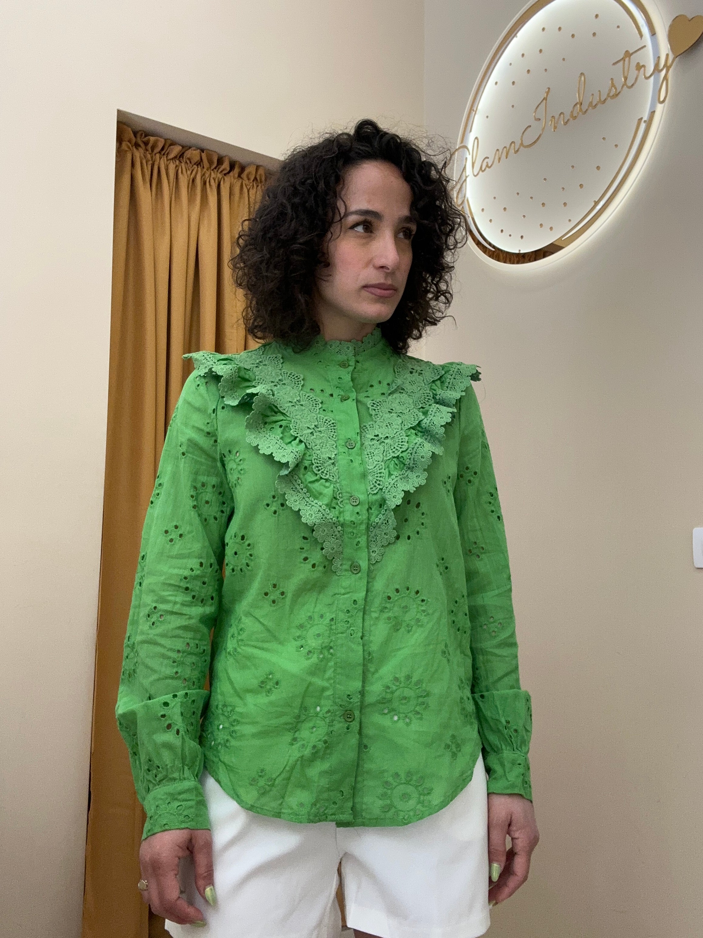 Camicia lavorata VERDE