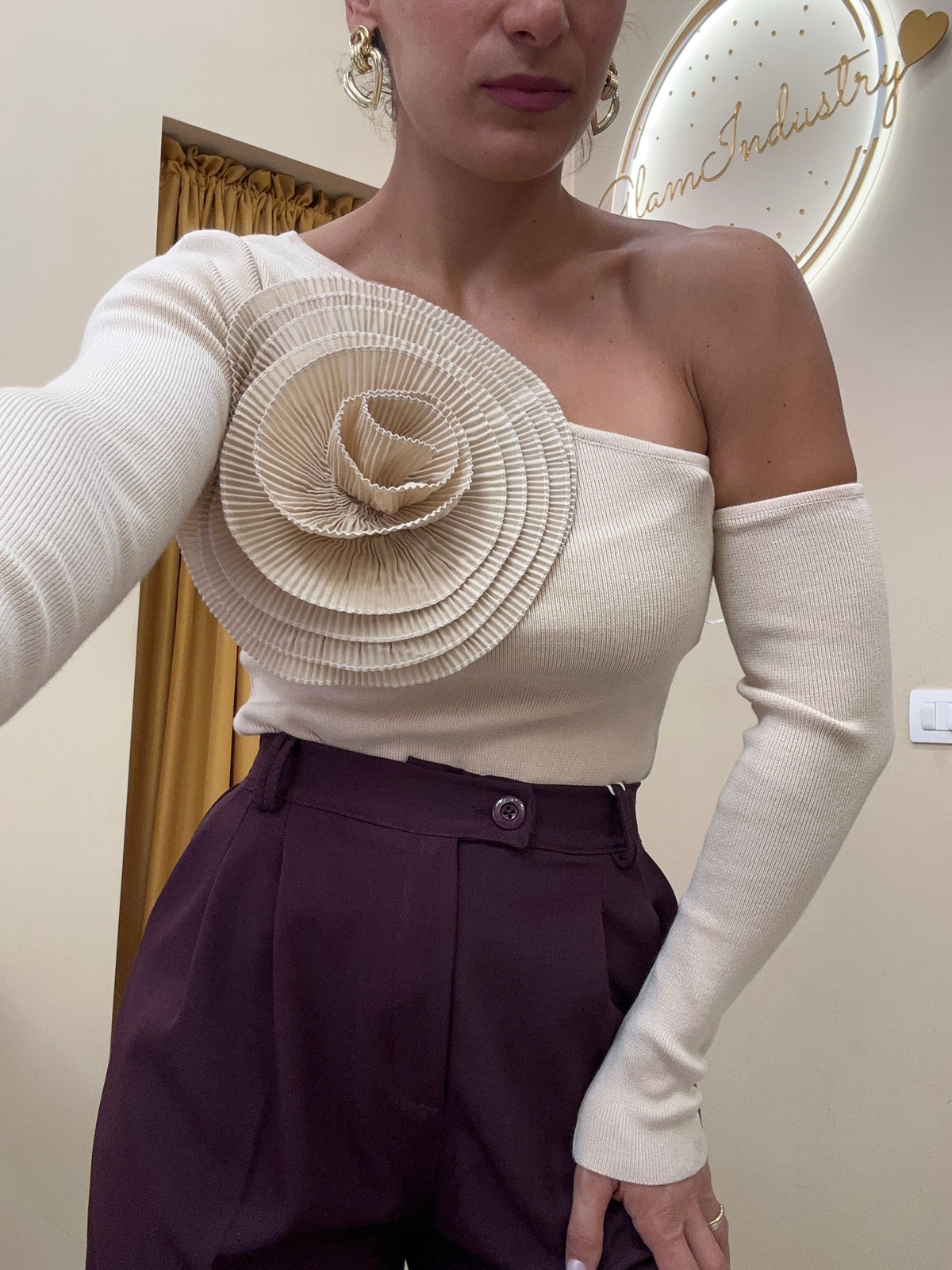 Maglia fiore laterale