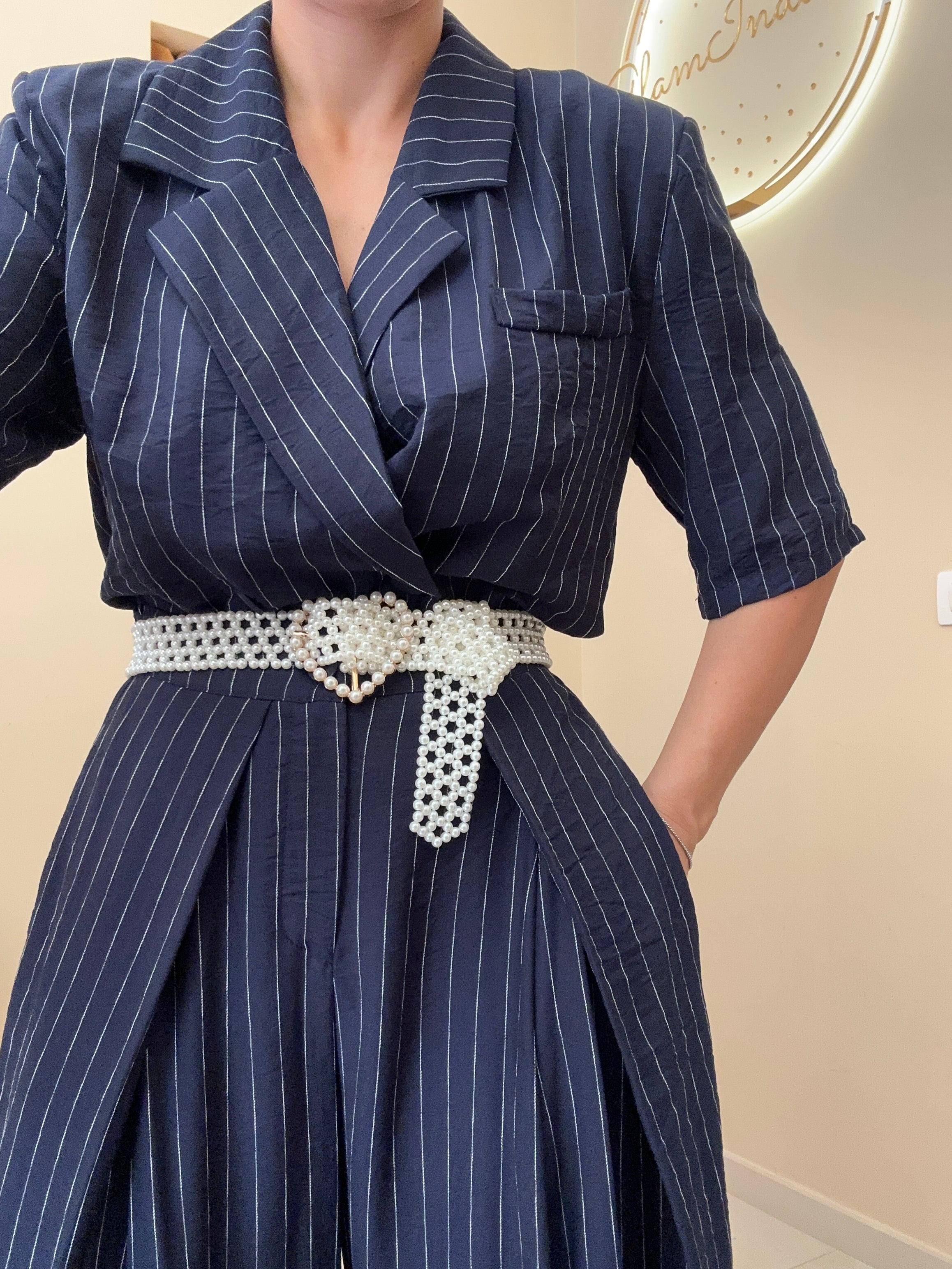 Tailleur gessato BLU