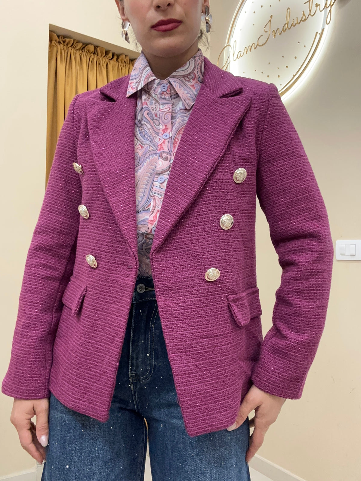 Blazer strutturato rosa