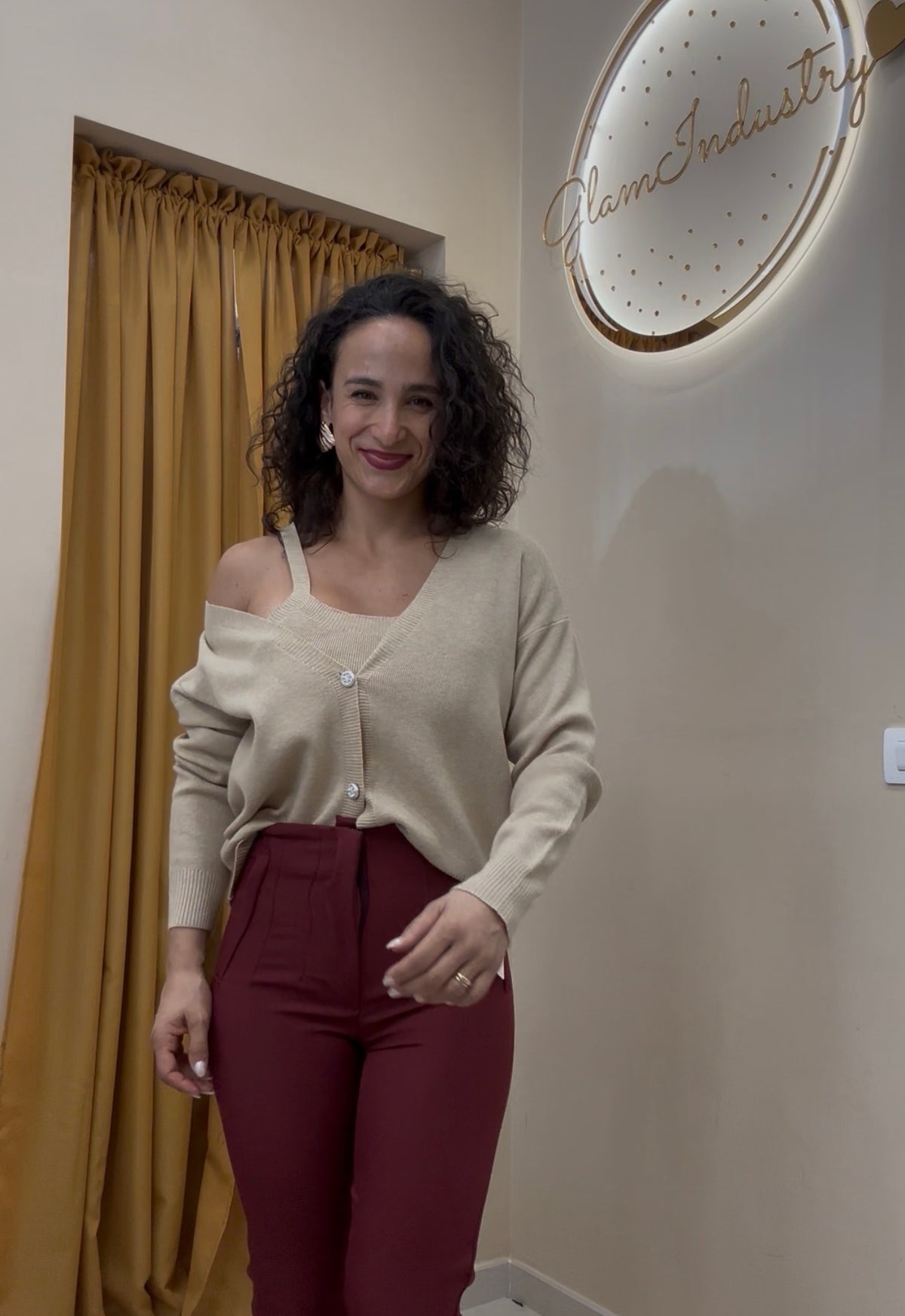 Twin-set cardigan over