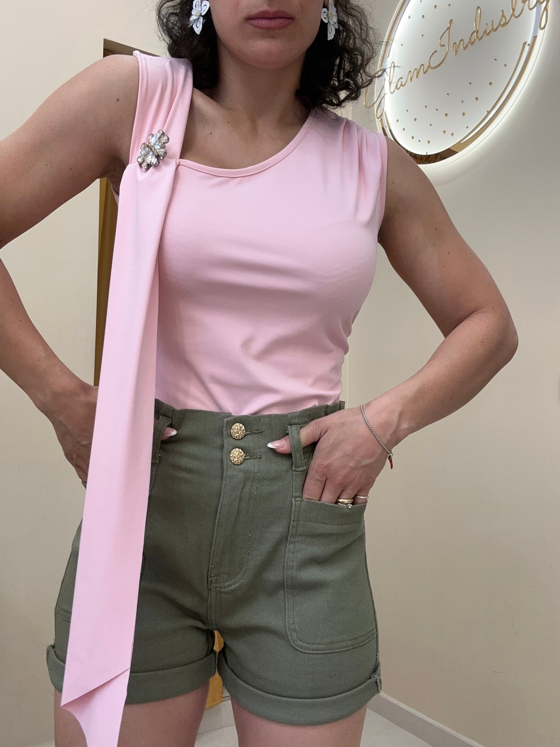 Canotta lycra spilla